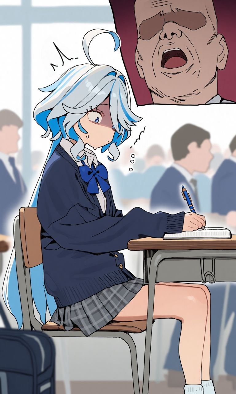呼び出し中出しフリーナ学校編 サンプル2ページ目