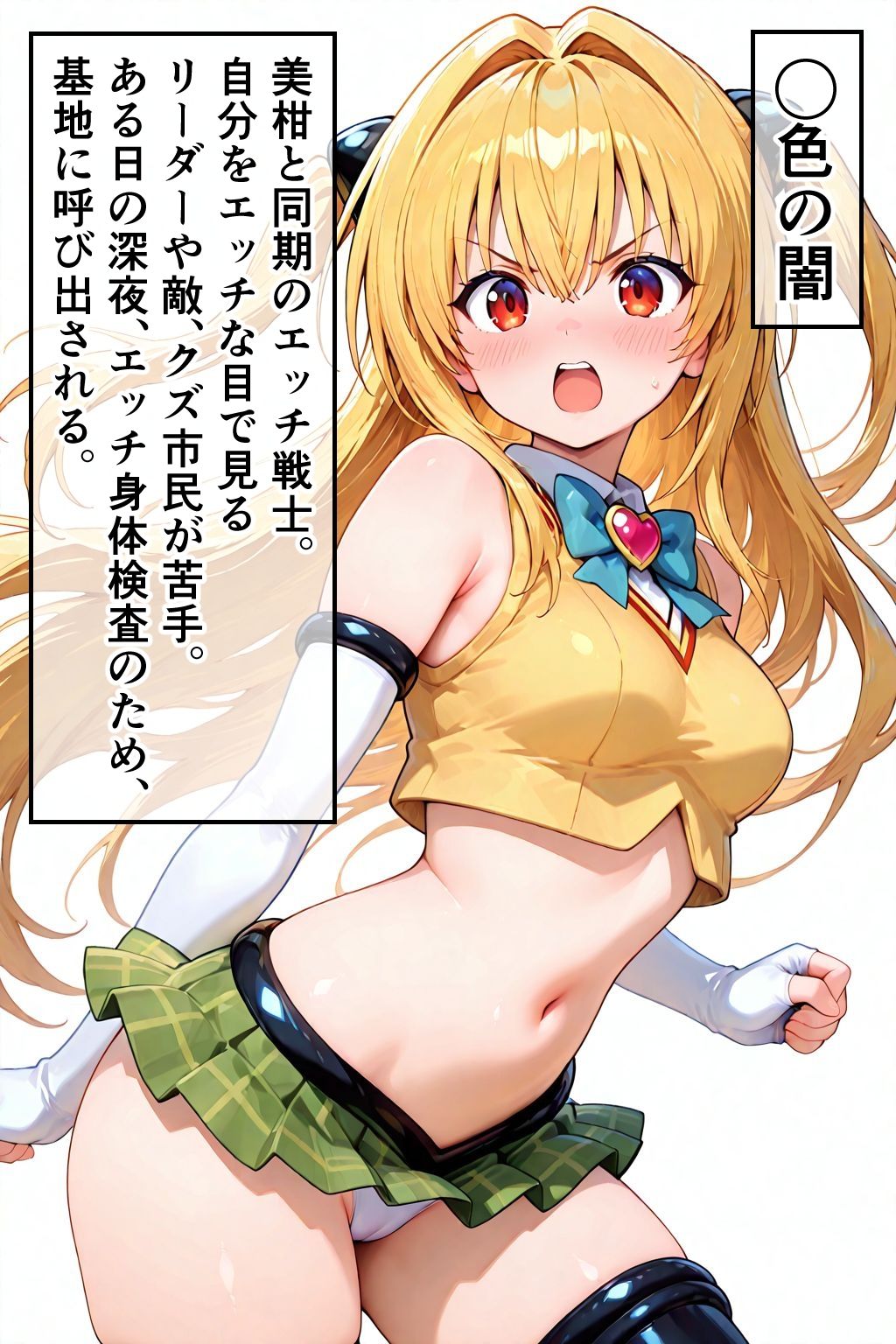 美少女エッチ戦士 金◯の闇 1  えっちぃ身体検査、クズ市民の歪んだ欲望 サンプル2ページ目