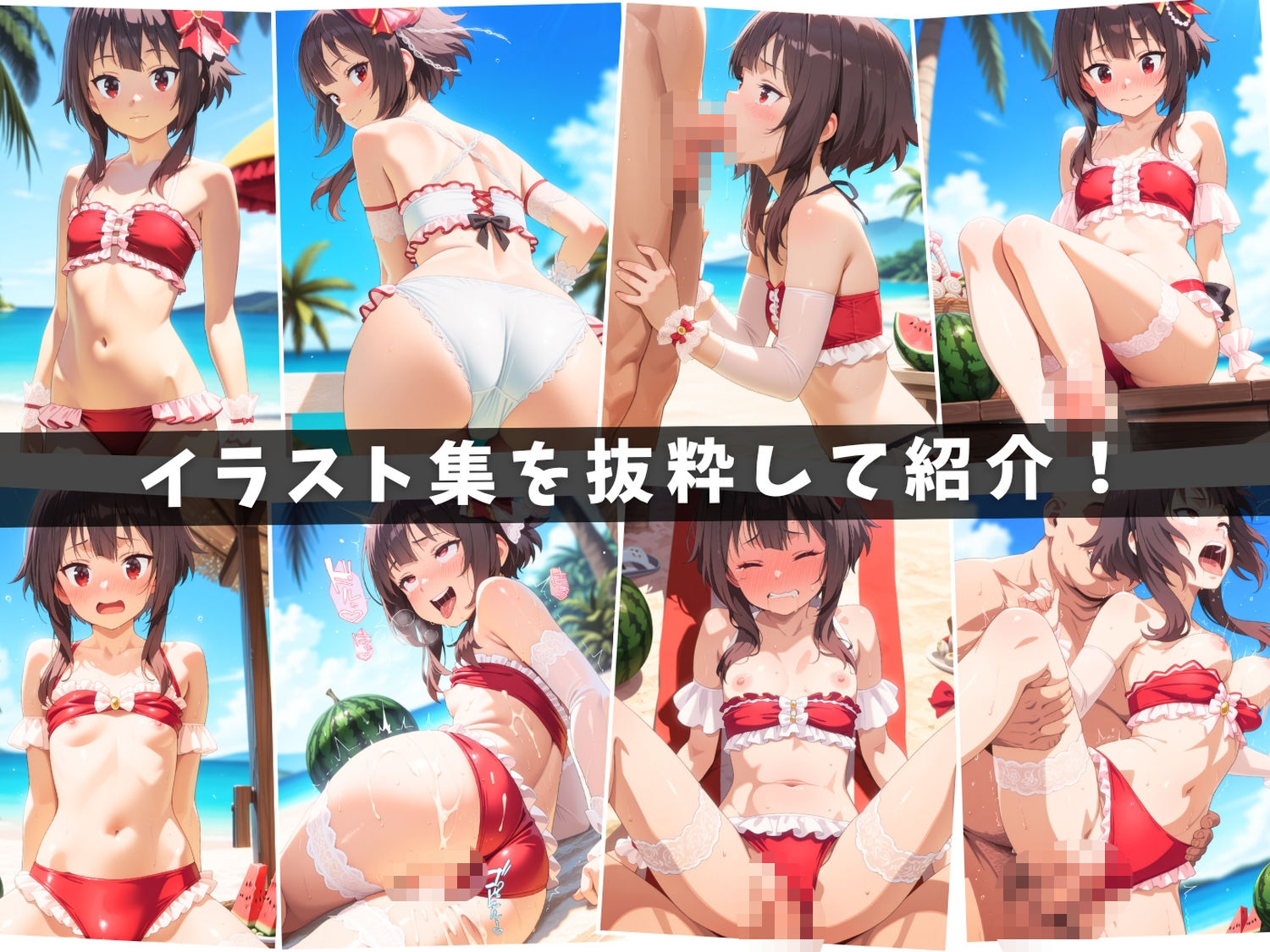 こ●素晴らしい世界に祝福を！ 〜異世界六人組全員集合！ 海で最高の集団祝福セックス〜 【セット作品】 サンプル1ページ目