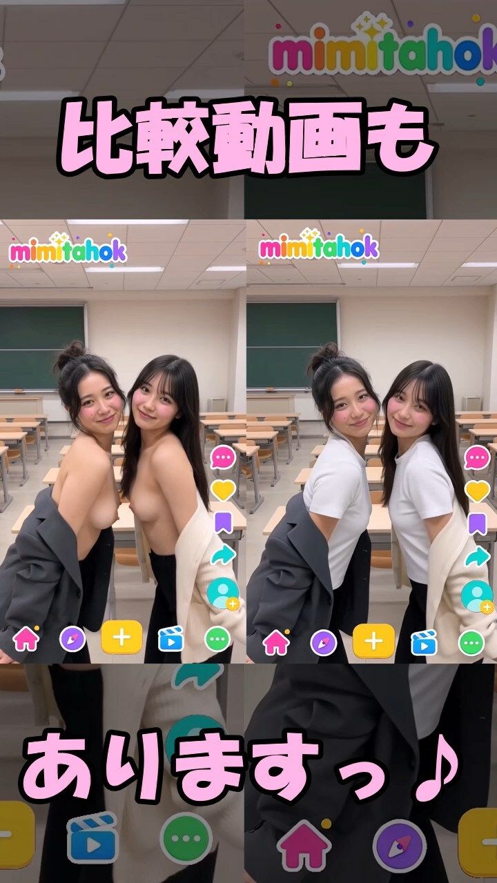 えっちとっく 着衣と脱衣のダンス比較 サンプル4ページ目