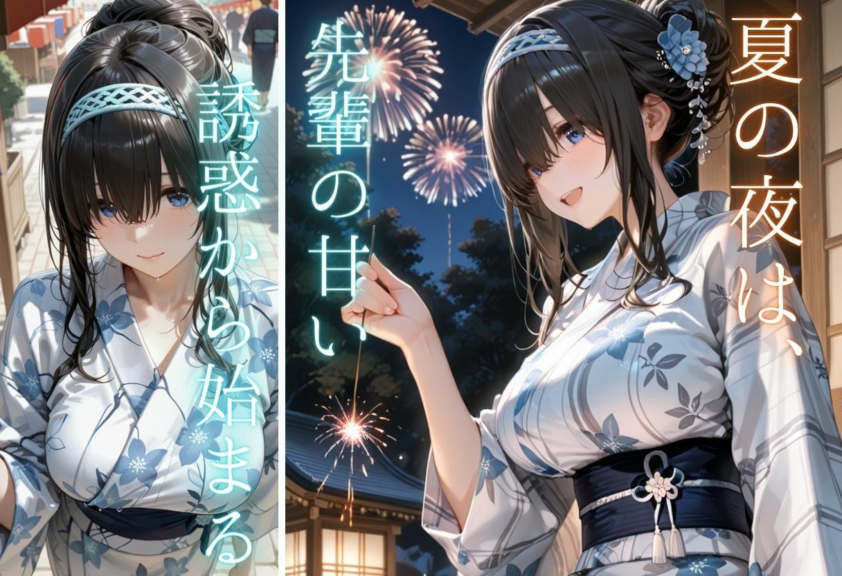 先輩との夏...花火デートからびしょ濡れ本殿SEX サンプル4ページ目