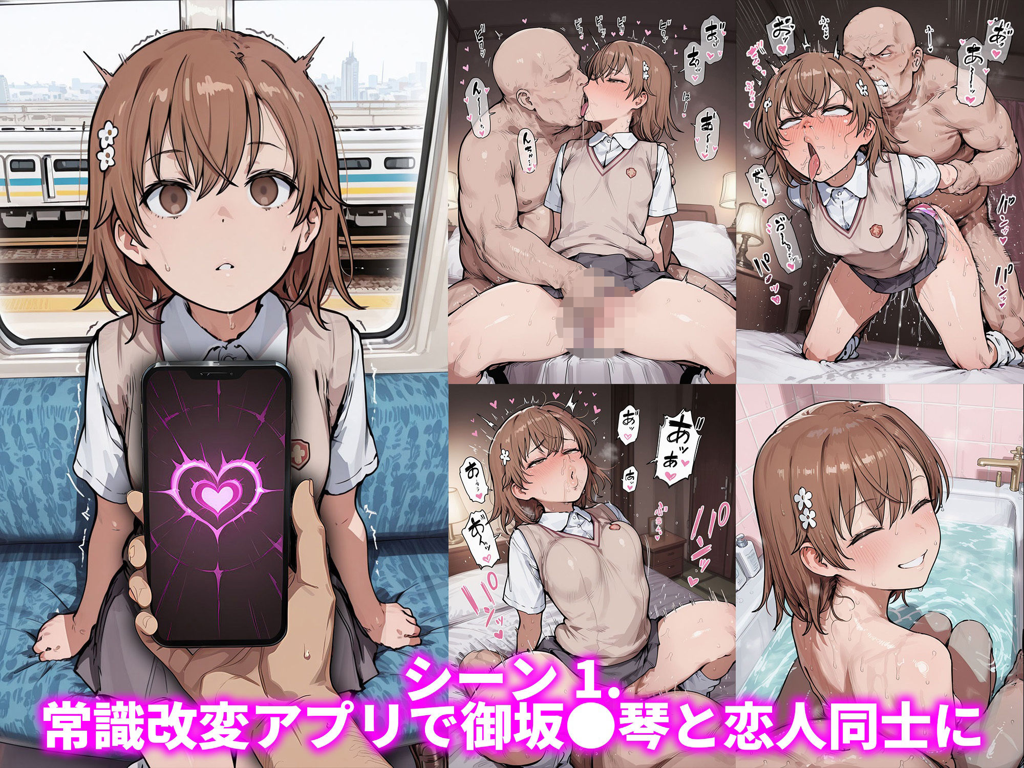 御坂●琴と（常識改変アプリで孕ませてから）幸せな結婚がしたい サンプル2ページ目