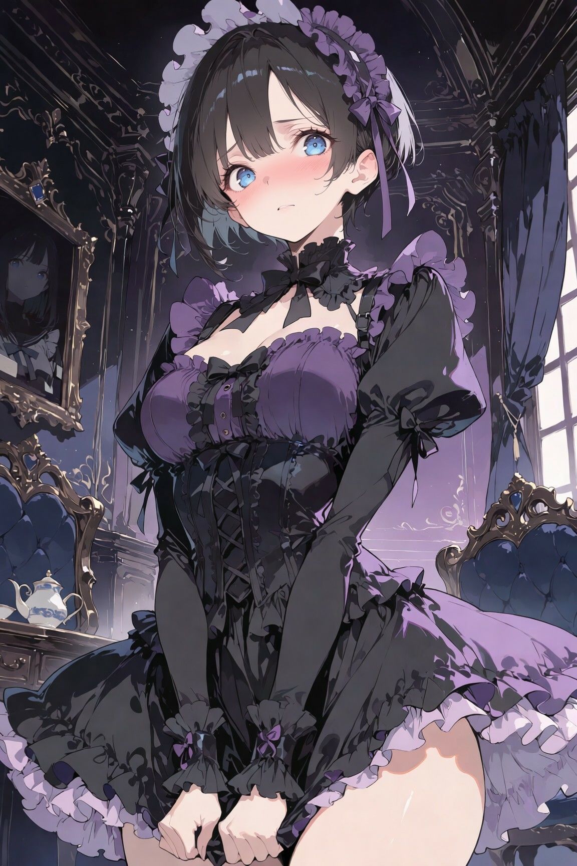ボーイッシュ巨乳メイドの夜伽奉仕 〜ゴスロリを脱ぎ捨てて御主人様に捧げる蜜尻〜 サンプル1ページ目