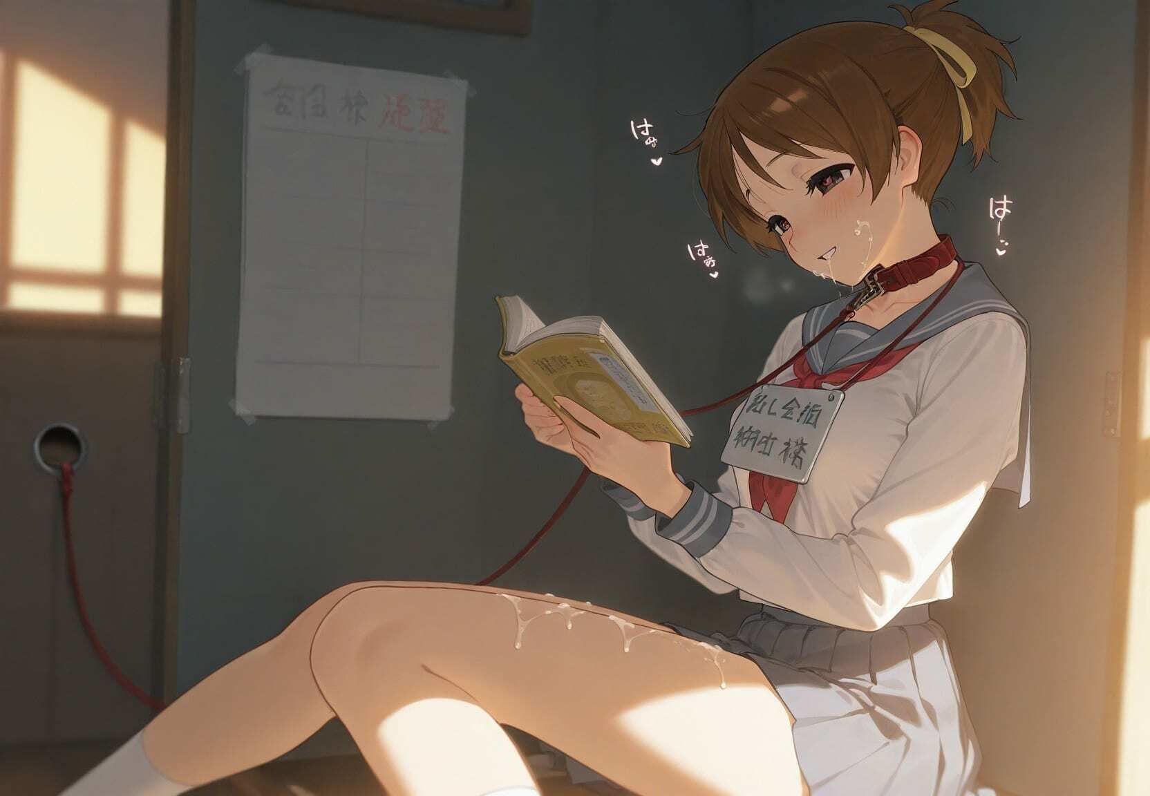 清楚JK彼女が文化祭で「全員の精液受けます」って公衆便器化www け〇おん！ サンプル5ページ目