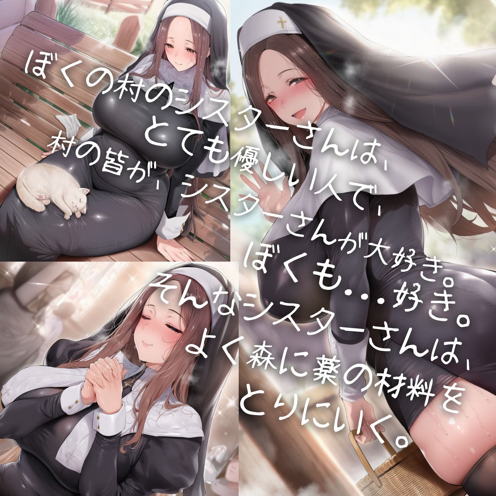 （憧れのお姉さん異種姦BSS CG458枚）ぼくの好きな村のシスターさんはよく森に行って... サンプル1ページ目