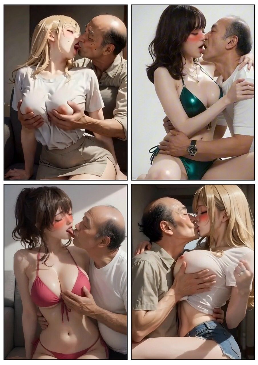 美女とおじさんのディープキス キス好き大集合♪4 サンプル7ページ目