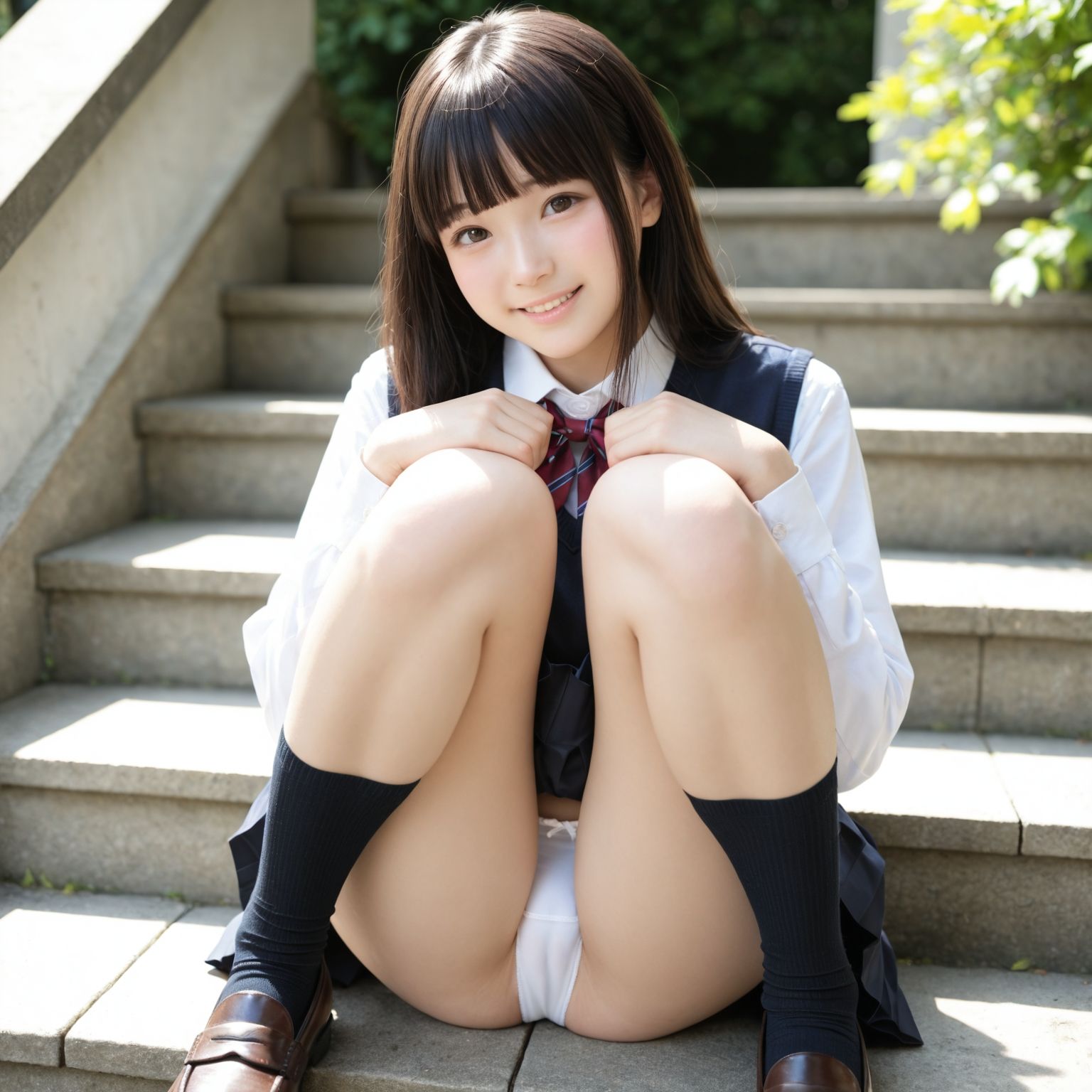 制服パンチラ part-4  【純白パンティー】 サンプル1ページ目