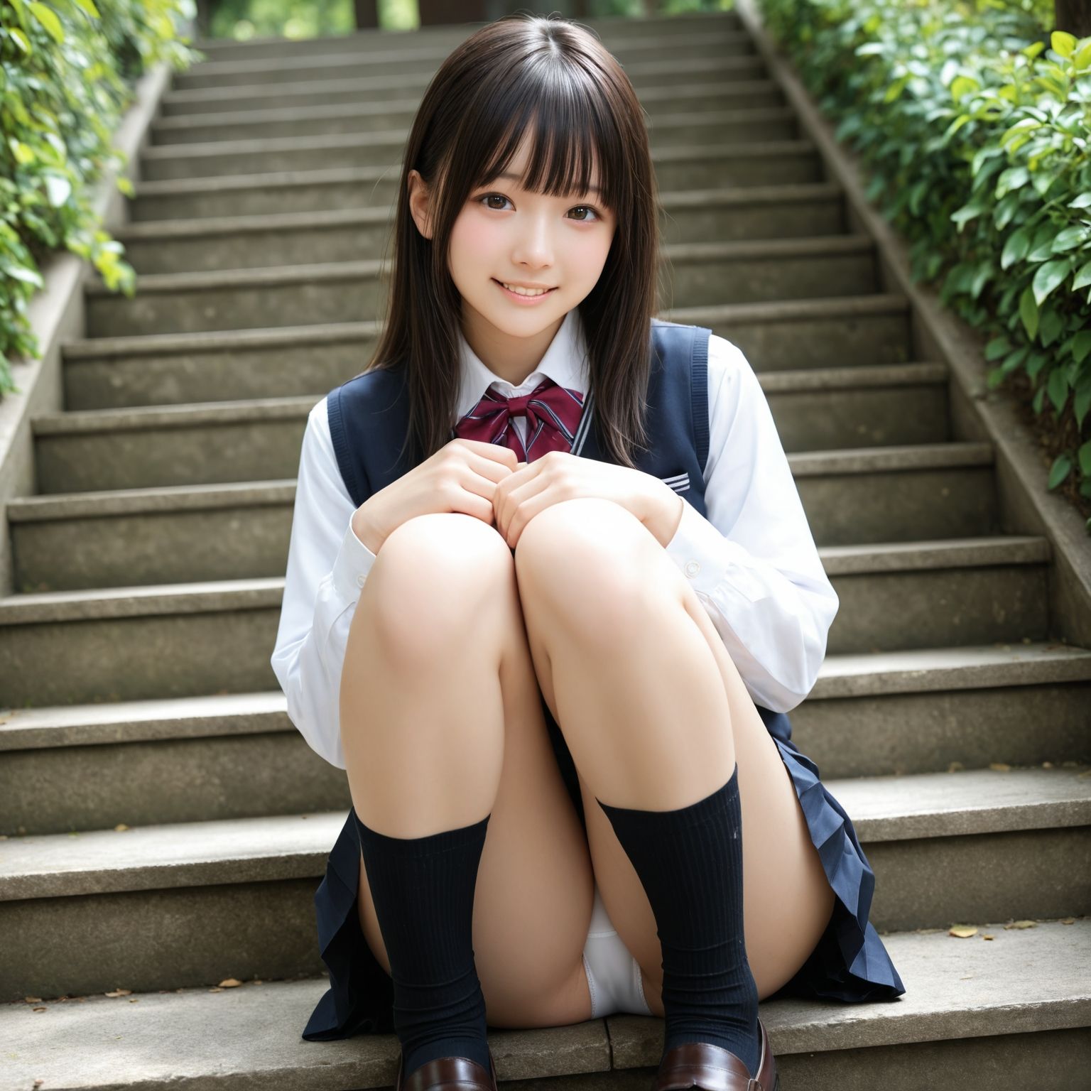 制服パンチラ part-4  【純白パンティー】 サンプル2ページ目