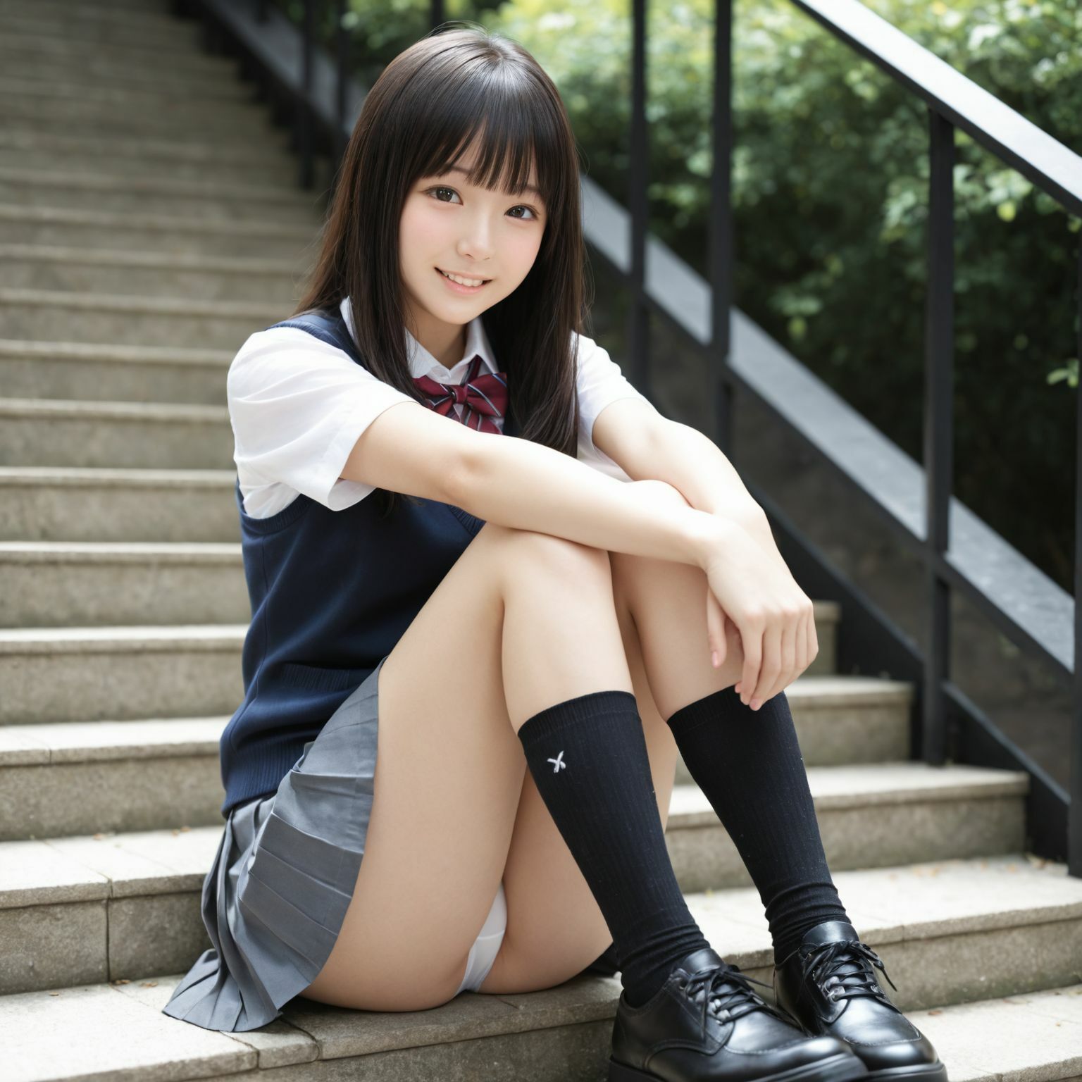 制服パンチラ part-4  【純白パンティー】 サンプル4ページ目