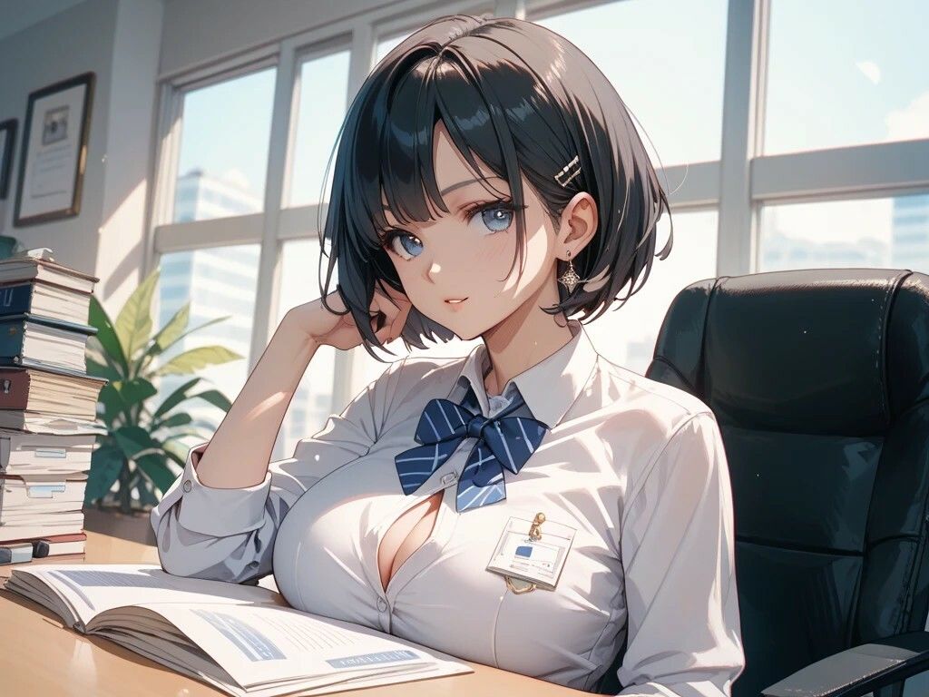 OLオフィスプレイと浜辺を楽しむ美女とキャンプ好き美女 サンプル1ページ目