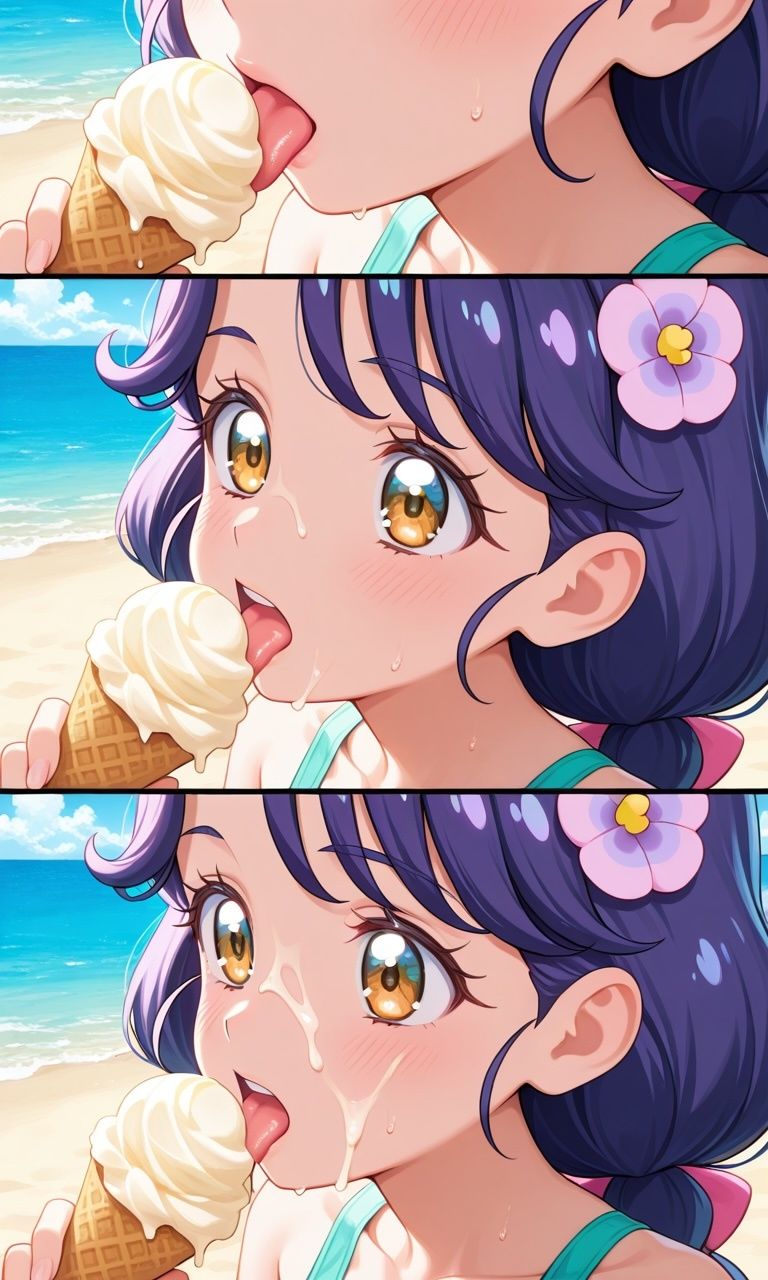 虹かけ誌  プリキュア  イラスト集20     涼村さんご  …見えた？！ サンプル5ページ目