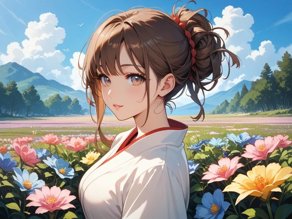 保健室の先生と花畑散策美女とレオタード美女 サンプル4ページ目
