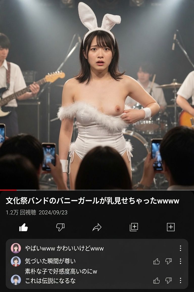 バニーガールのおっぱいポロリハプニング画像集 サンプル6ページ目