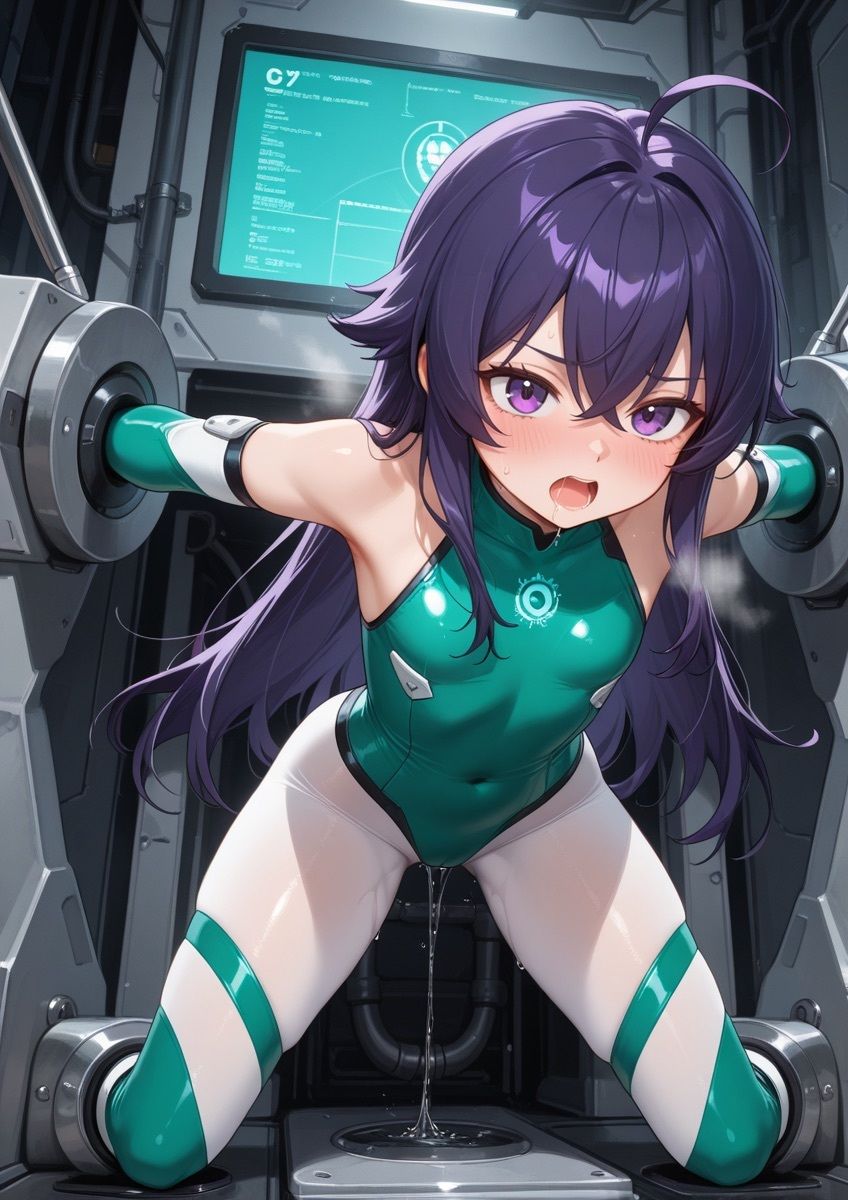 ぴっちりスーツの女の子が怪しい実験で拘束されてるやつ 1 サンプル9ページ目