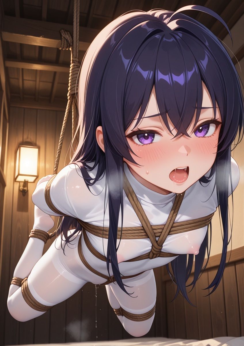 緊縛されてる女の子が身動きできずに吊るされてるやつ 1 サンプル6ページ目