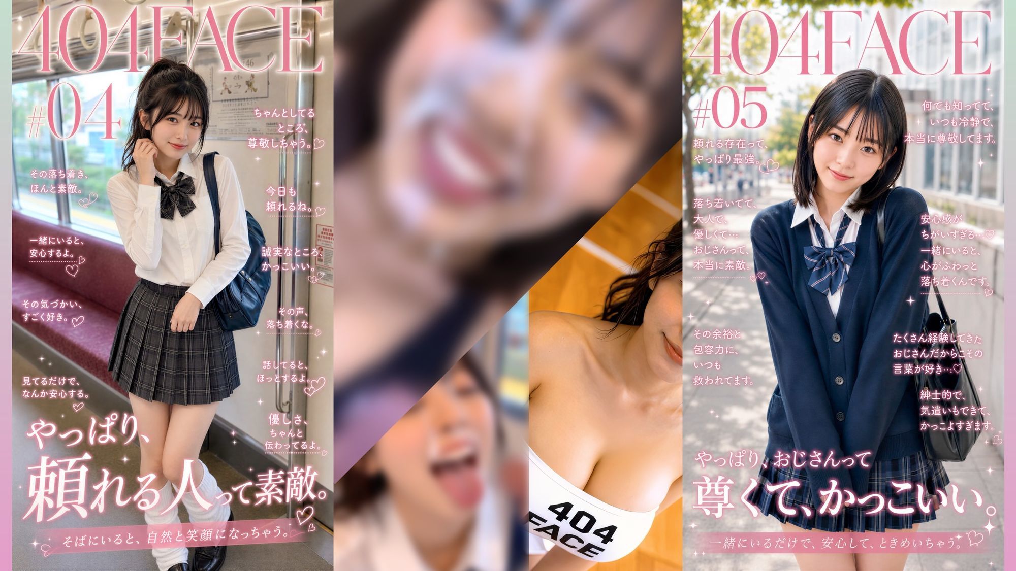 【404FACE】反転世界スキルを使いJK無双してしまうおじさんの世界線！大量顔射☆おまけ込み計36発射☆【4K超高画質動画】Facial Compilation サンプル3ページ目