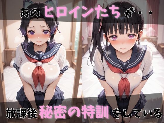 【鬼●の刃】放課後ヒロインズ胡●しのぶ/栗●落カナヲ/甘●寺蜜璃編 サンプル1ページ目