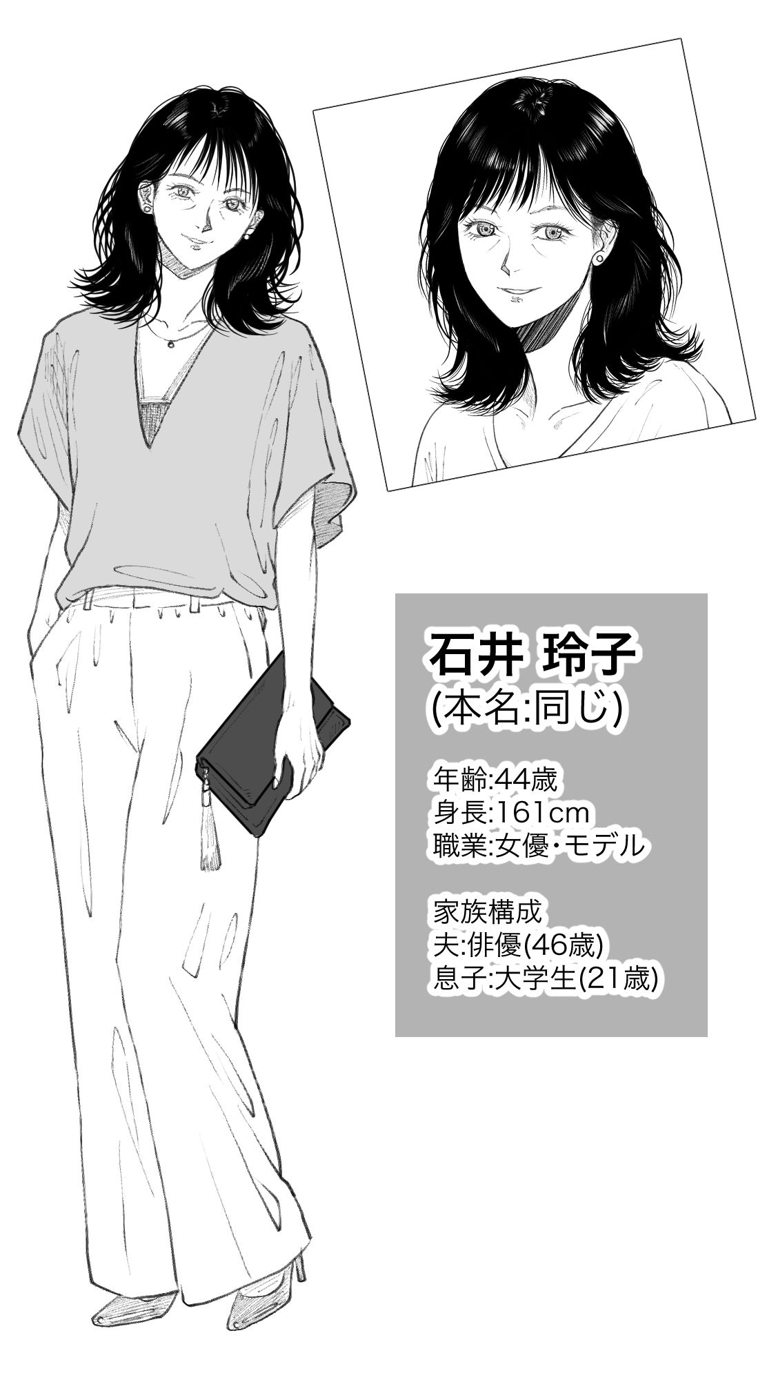 女優・石井玲子（44歳）の不倫〜息子と同い年の若手俳優と不倫をした美人女優についての下劣な噂話〜 サンプル1ページ目