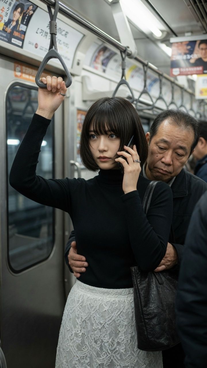 電車で見かけた好みの女性に悪戯 サンプル9ページ目