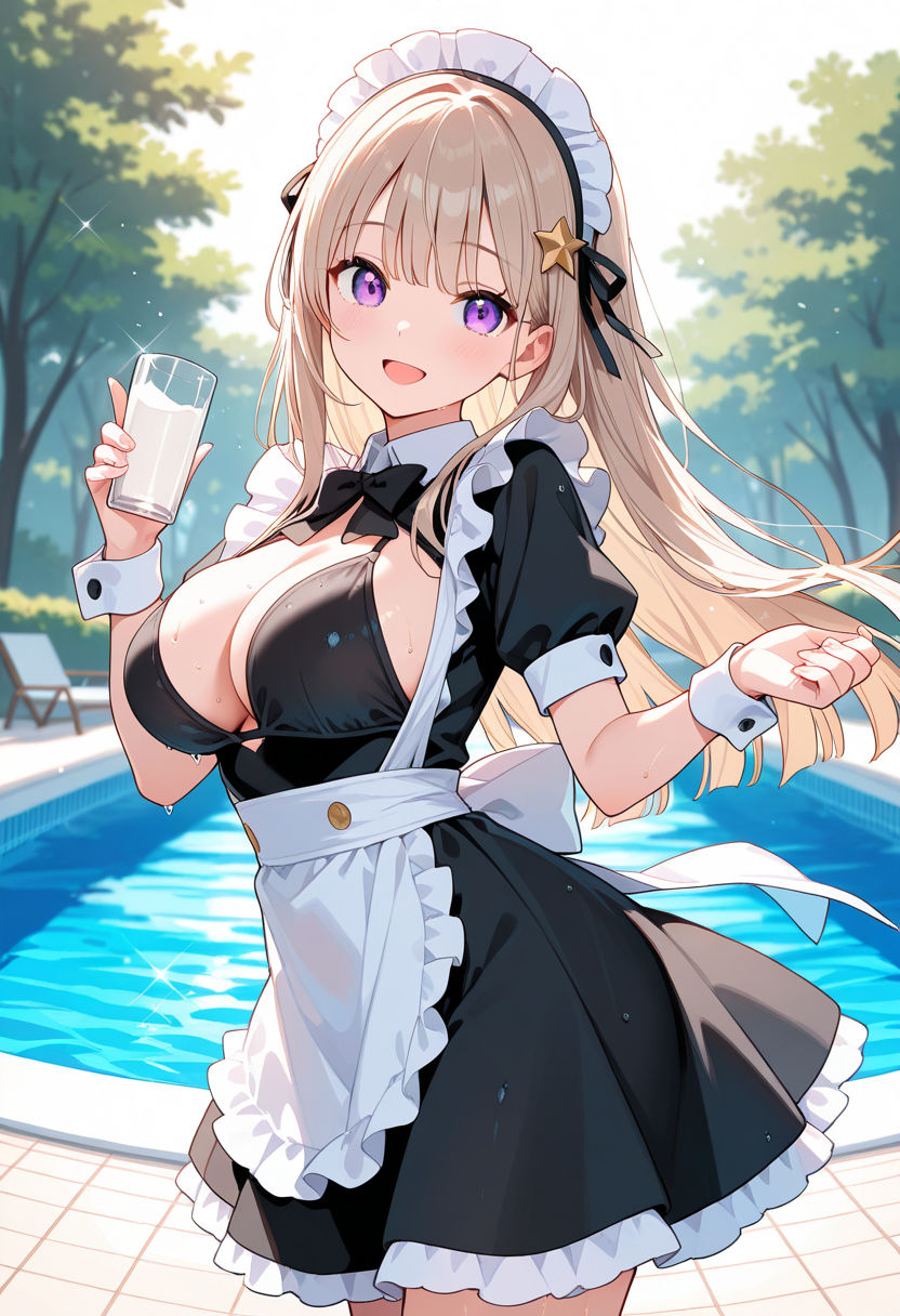 どっちが好き？ ナースVSメイド 夏の濡れ透けプール対決 【 JKLEAKS 49 】流出動画付・音声付き！ サンプル6ページ目