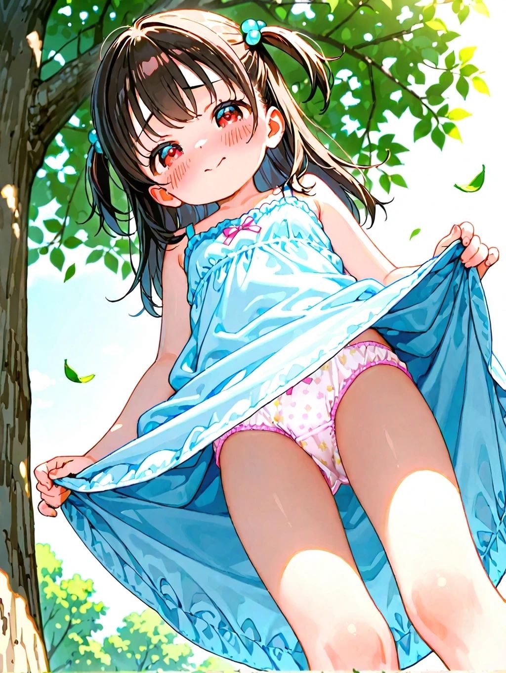 メス〇キが恥ずかしい顔してスカートを捲り上げてパンツを見せてくれるイラスト300枚 サンプル7ページ目