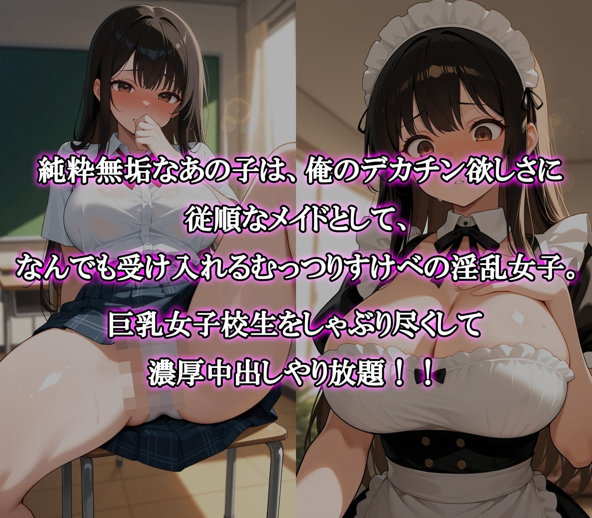快楽堕ちした黒髪清楚の女子校生に中出しやり放題〜メイド姿でいいなり絶対服従〜 サンプル1ページ目