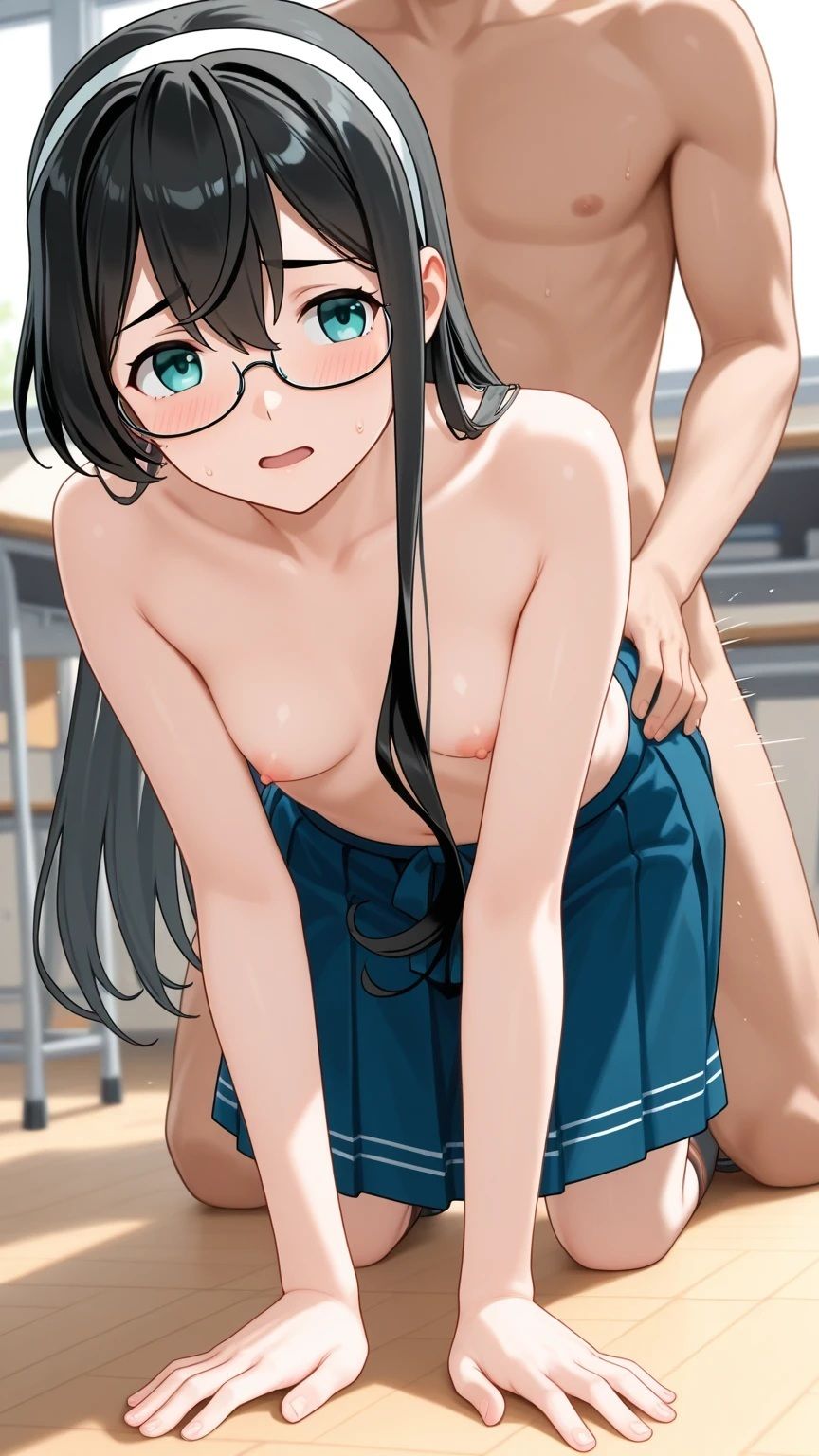【艦〇れ】学校の教室で〇娘を後ろから突きます！欲しがりません、勝つまでは！戦艦、駆逐艦、アダルト、AI生成画像:499枚 サンプル7ページ目