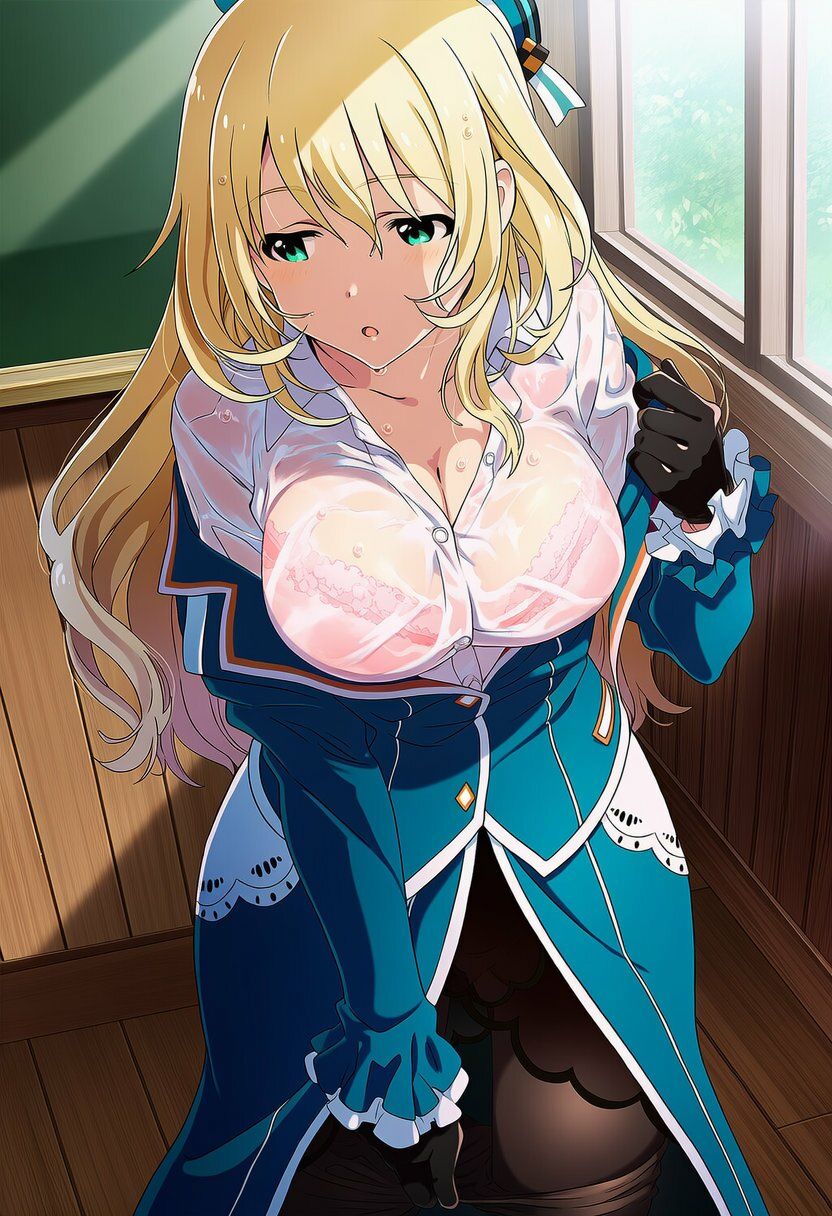 盗撮＆濡れ透けフェチ特化 2020年代アニメ作画特集 艦隊少女たちの濡れ透け教室生着替え その5 -500枚を撮影- サンプル6ページ目