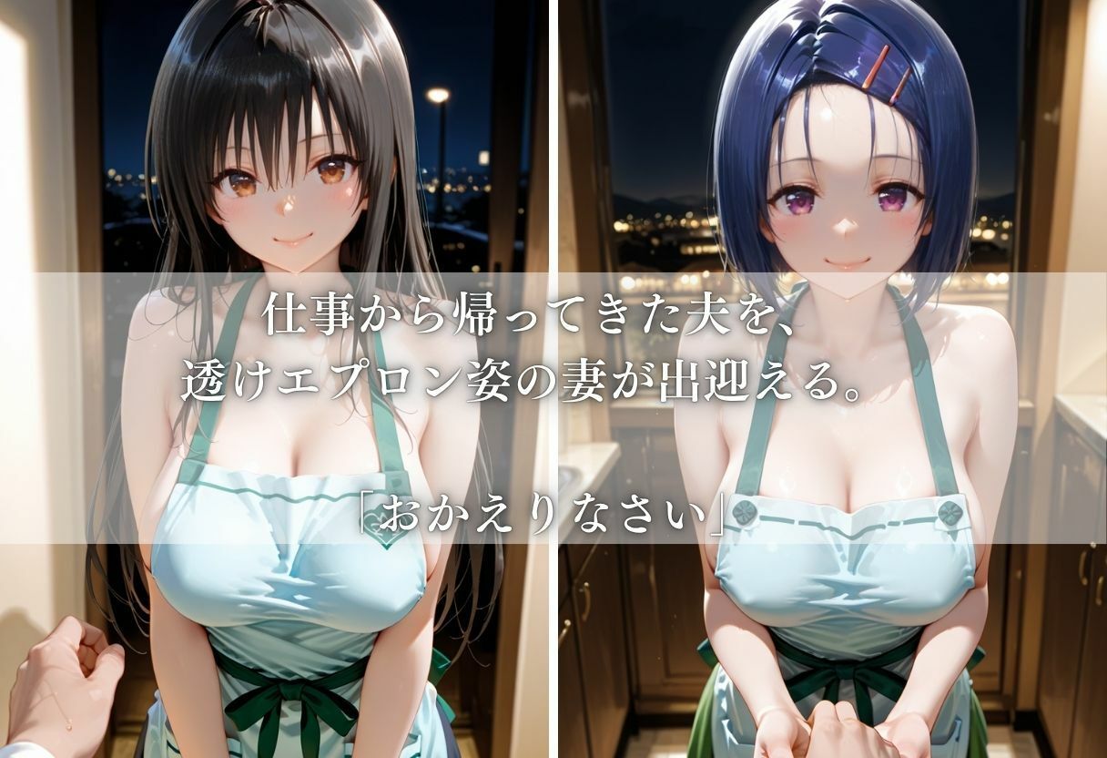 裸エプロン妻の甘々おかえりセックス Vol.1 サンプル1ページ目