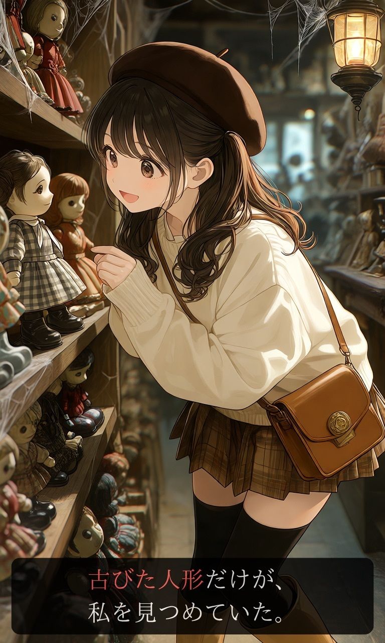 好奇心旺盛な美大生、呪われた人形に呼吸を奪われるアンティークショップ【ニーソックス/首絞め/拘束/絶対領域/美少女】 サンプル2ページ目