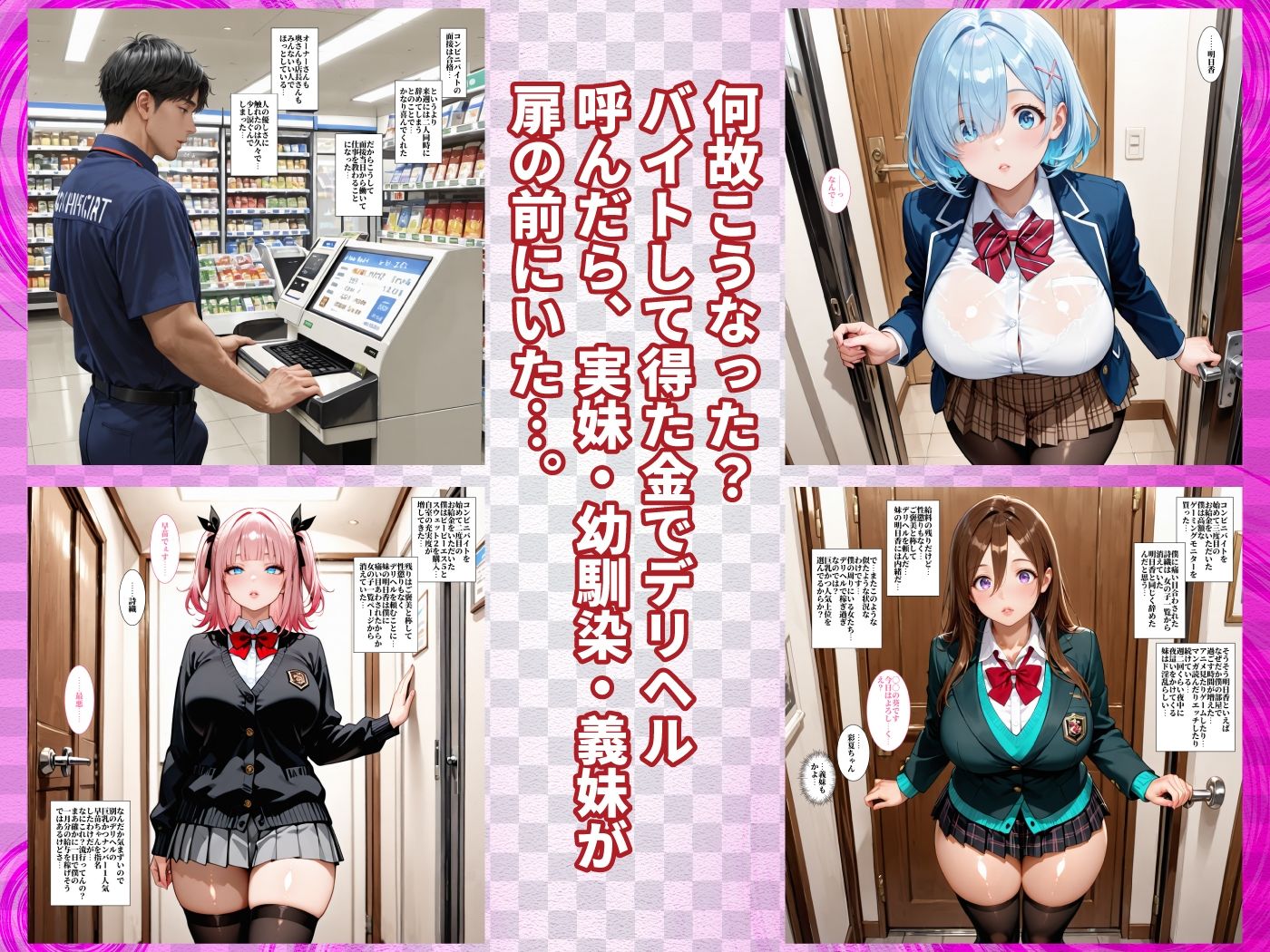 デリヘル嬢が実妹義妹幼馴染だったのでわからせ中出ししたった サンプル5ページ目