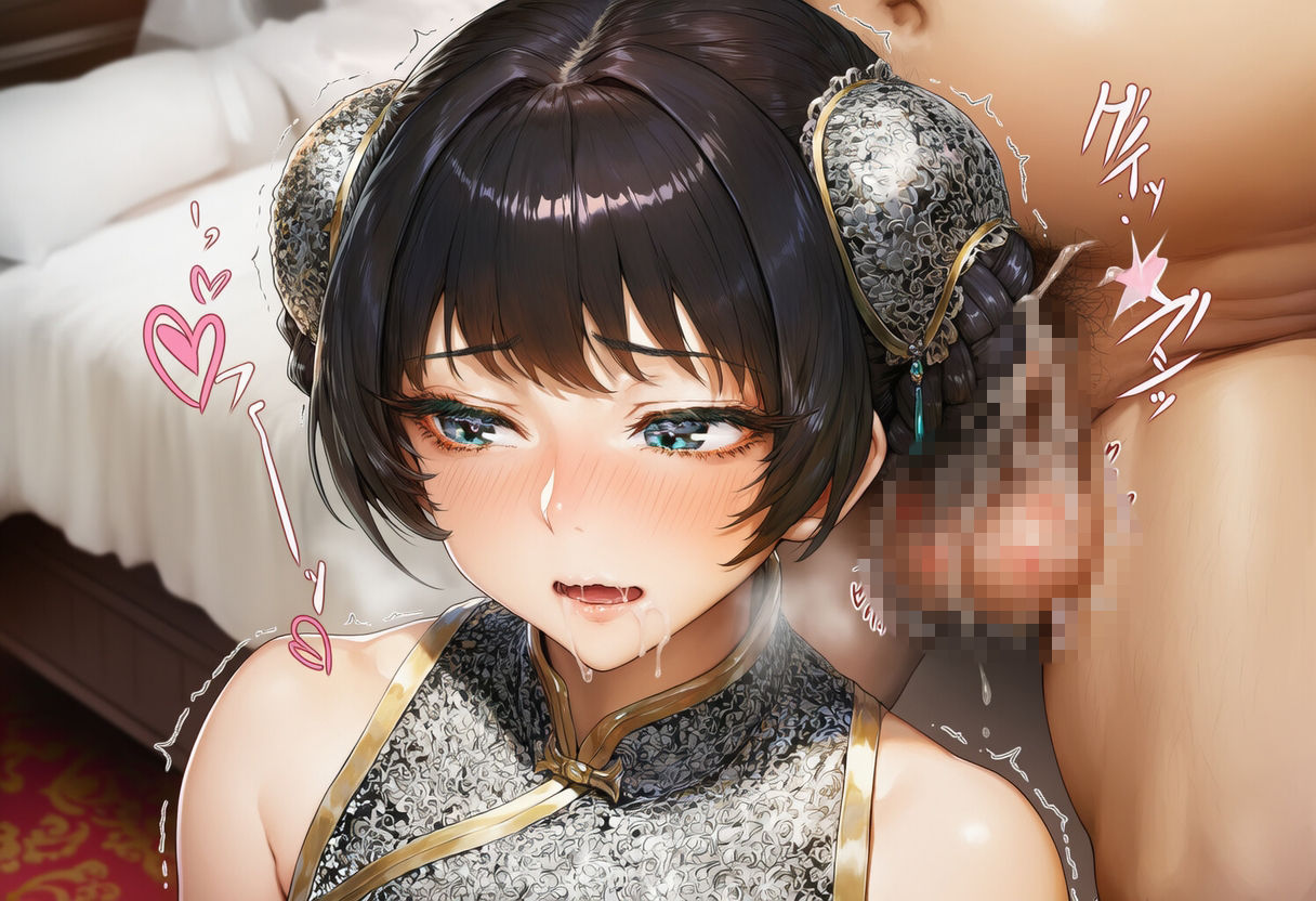 チャイナドレス美女にぶっかけ・髪コキ・独占射精 サンプル4ページ目