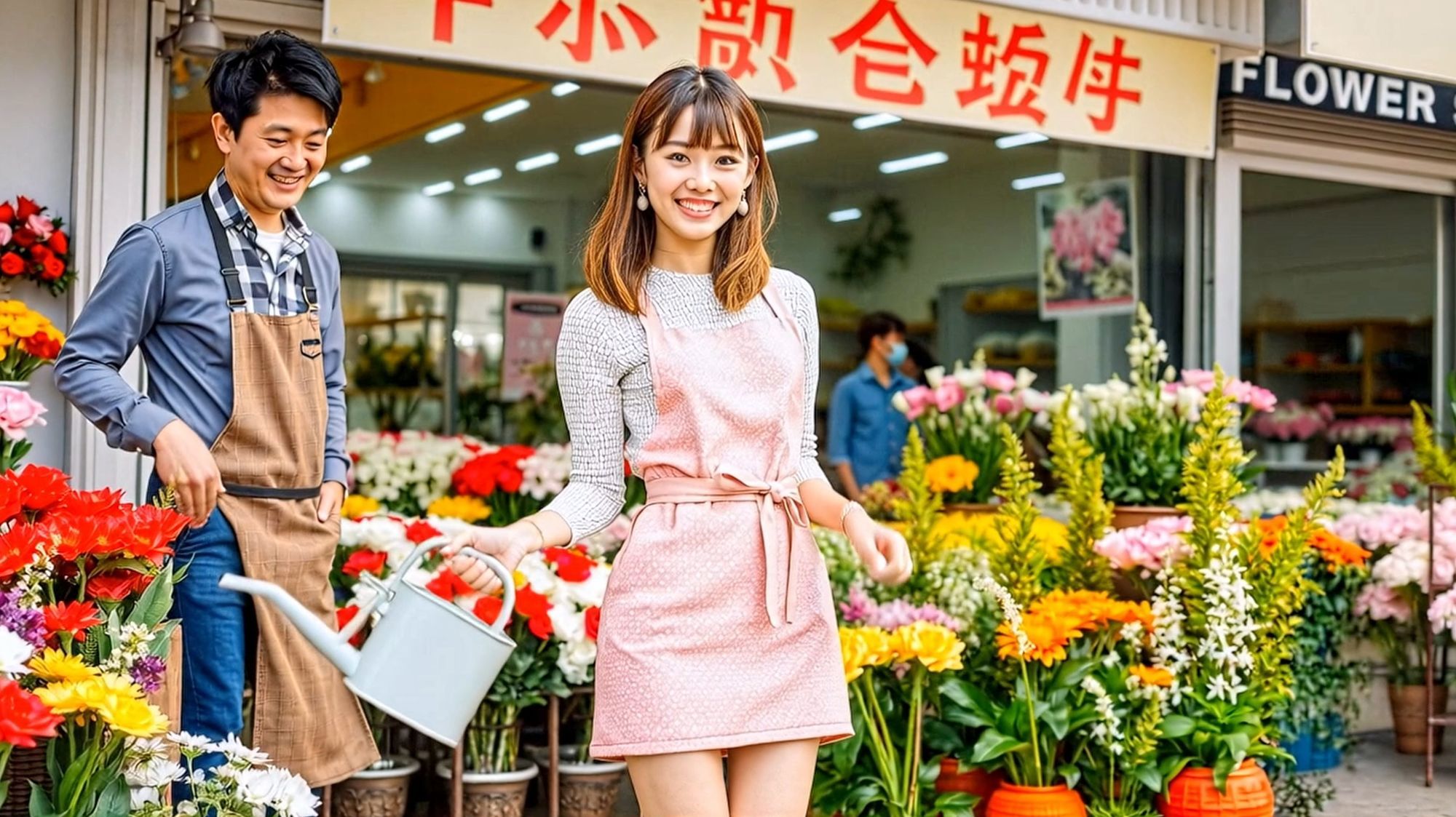 妄想29 花屋の娘はマ●コに水をかけてとねだる AI生成動画 サンプル1ページ目