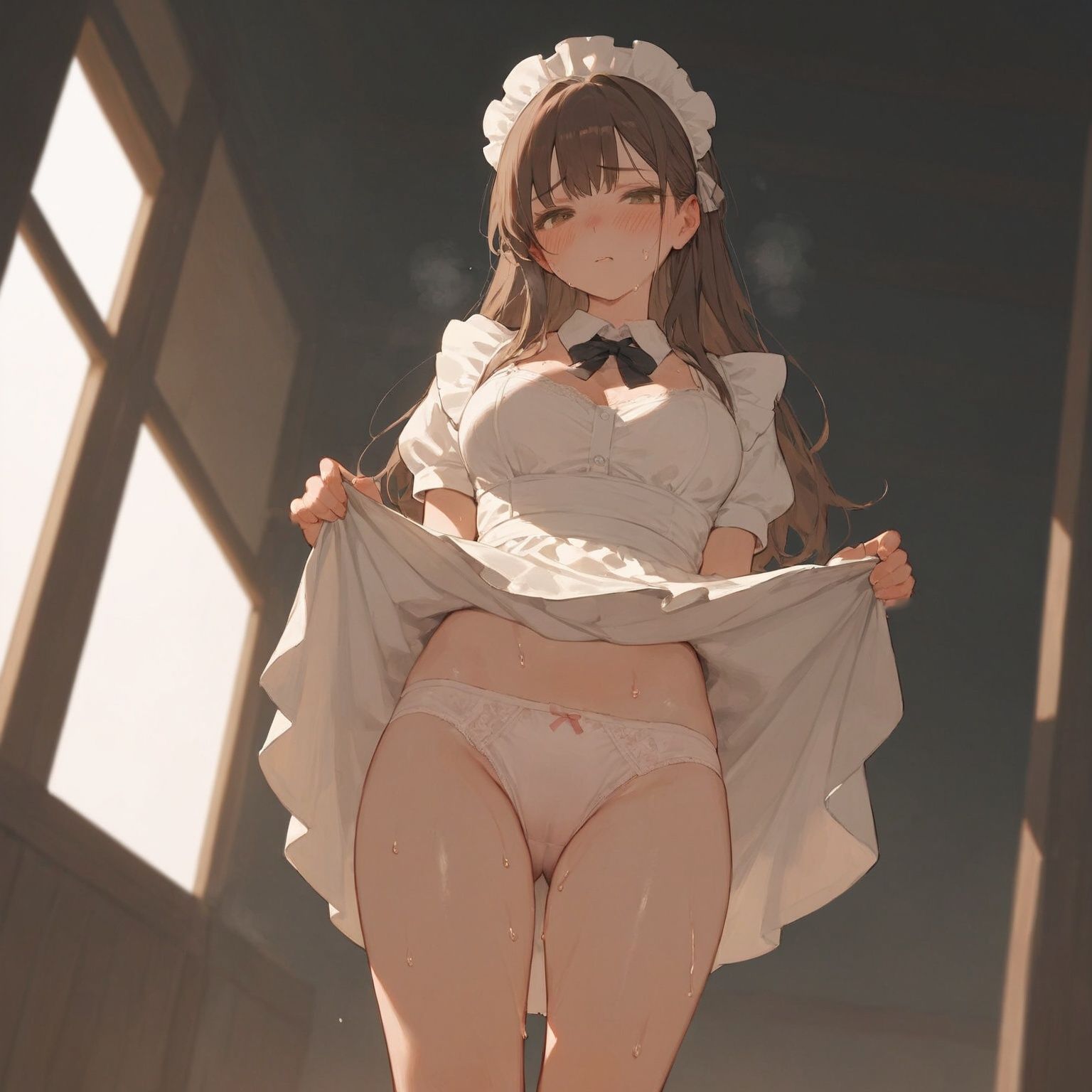 頼んだら下着を見せてくれるメイドさん サンプル10ページ目