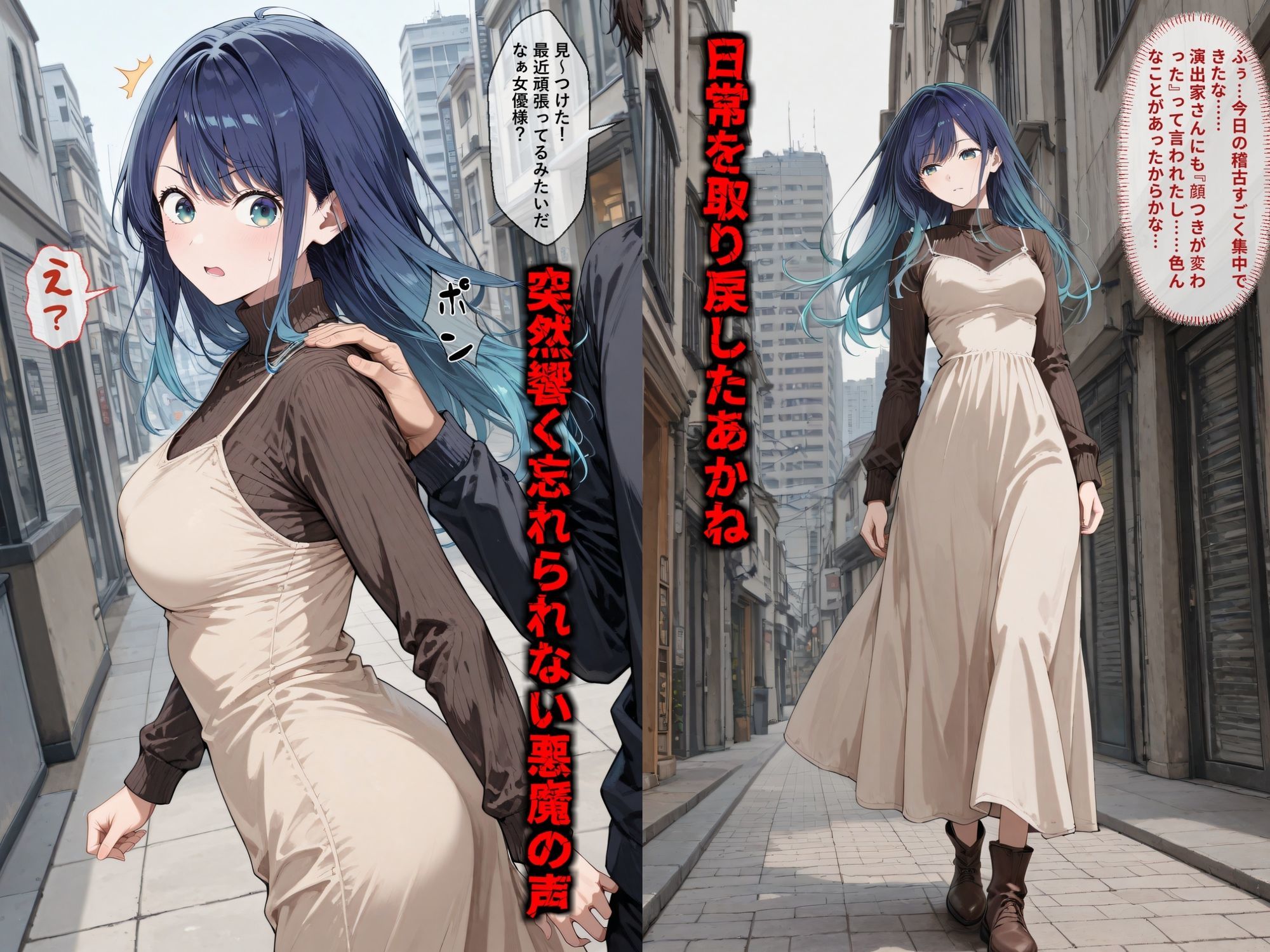 【セリフ付き画像集】純潔崩壊 黒〇あかね 後編:救いから絶望へ、取り戻した日常が蹂躙の記憶と共に崩れ去る… サンプル1ページ目