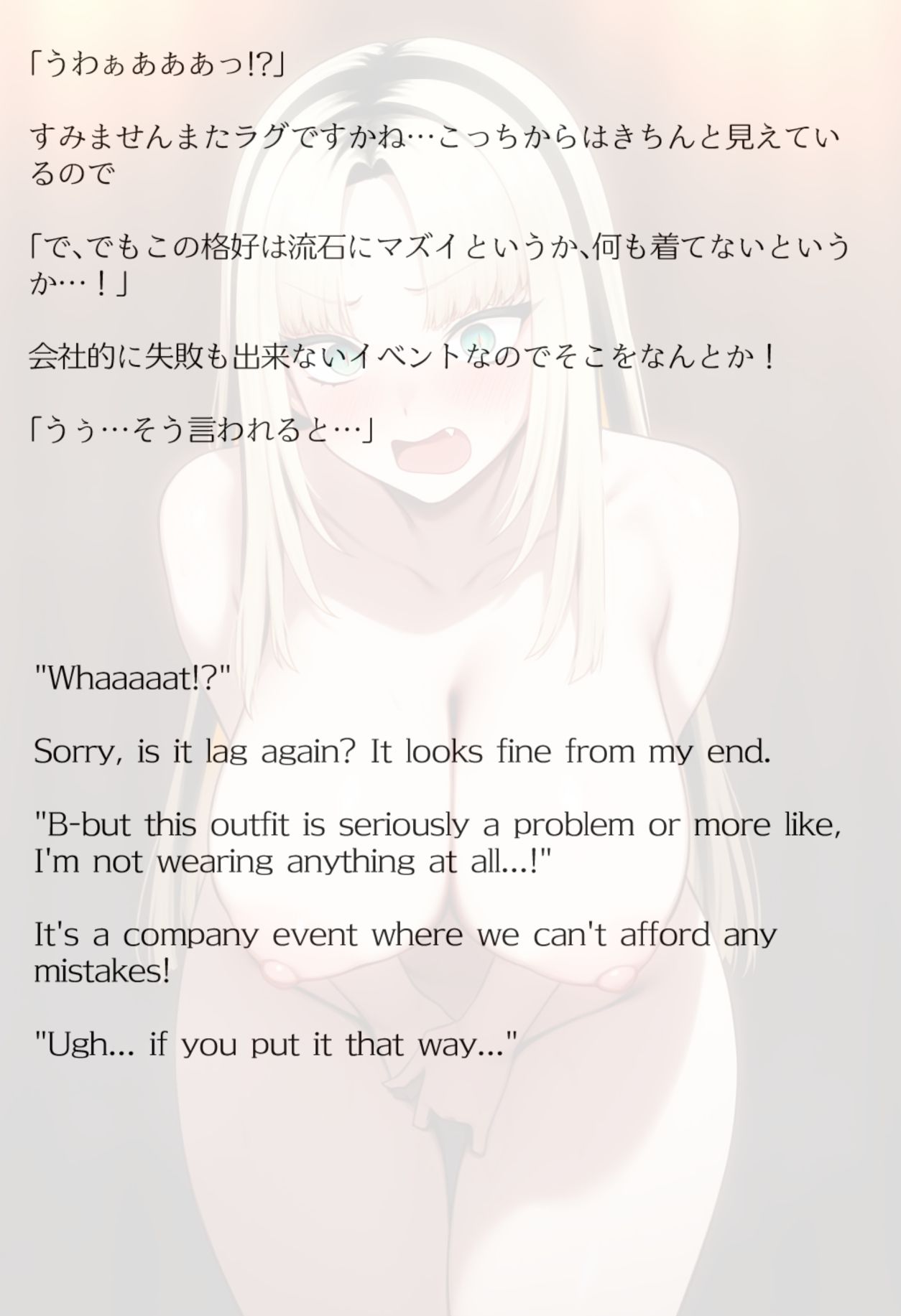 【買い切り版】バーチャル衣装故障で羞恥ニコ（English translation included） サンプル8ページ目