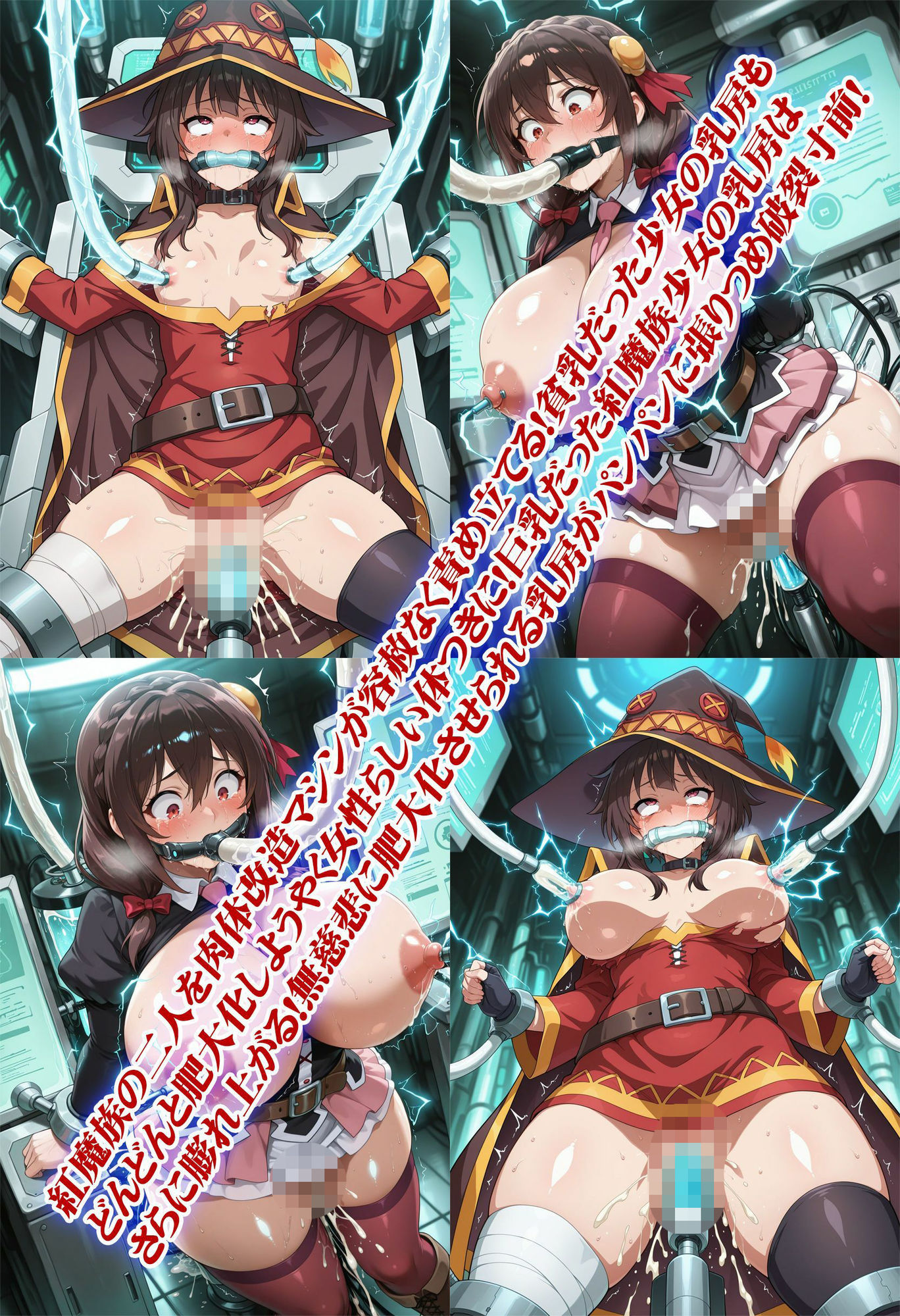 女体膨張脹れ乙女〜め○みん＆ゆ○ゆんふうせん編 サンプル1ページ目