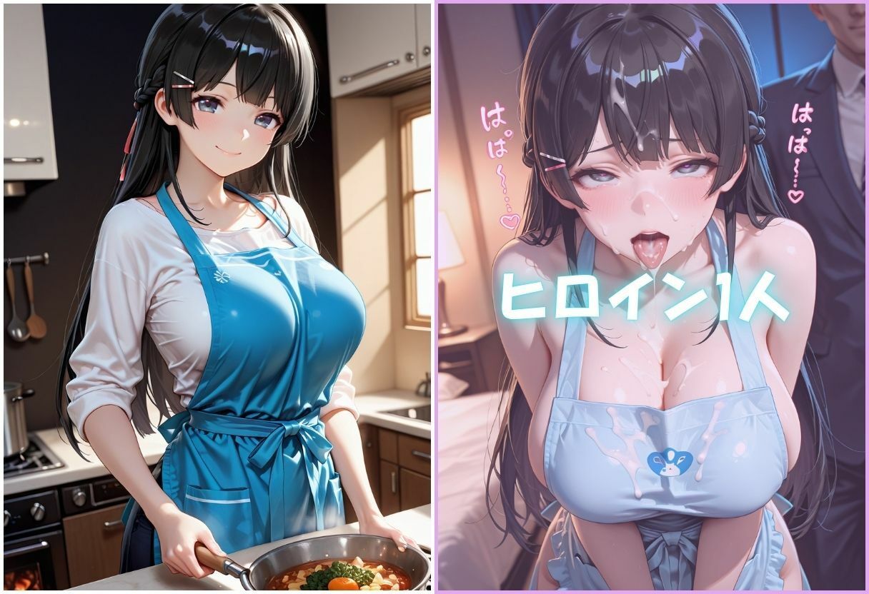 裸エプロン人妻は俺の性処理道具 〜旦那の知らないところで生ハメ中出し〜Vol.2 サンプル3ページ目