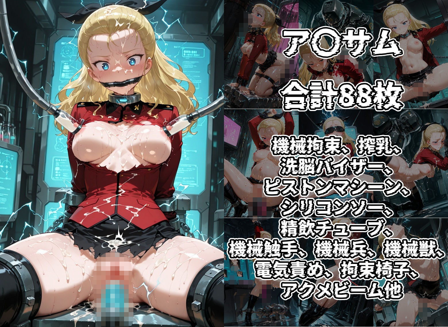 ヒロイン機械陥落 ガル○ン グロ○アーナ女○院編 サンプル4ページ目