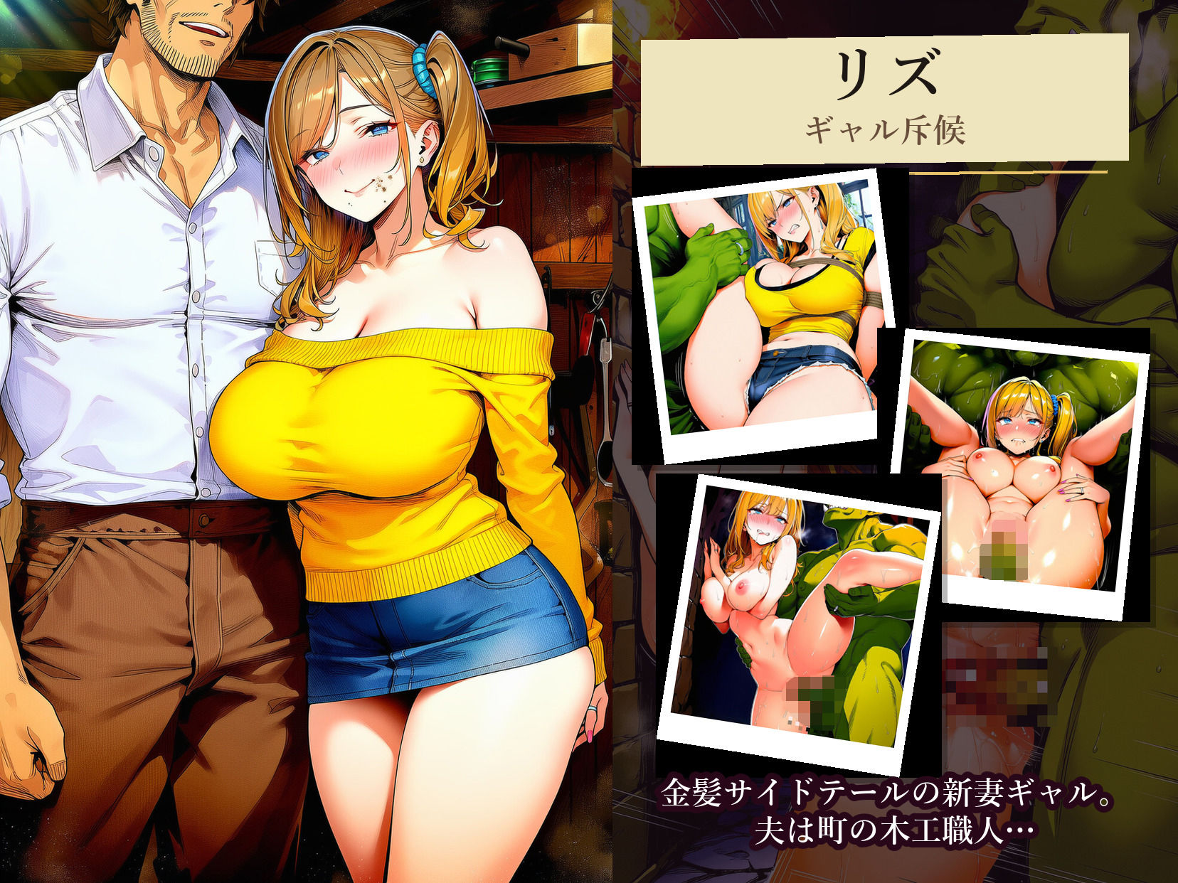 人妻戦士パーティー陥落記〜オーク編 巨乳人妻4人、廃村から巣へ連行されて〜 サンプル8ページ目