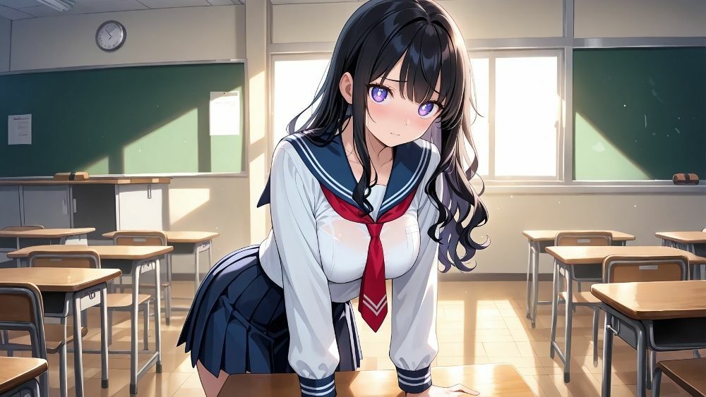 爆乳オレンジ黒髪水泳部が新人コーチと個別レッスン契約【4K】 サンプル3ページ目