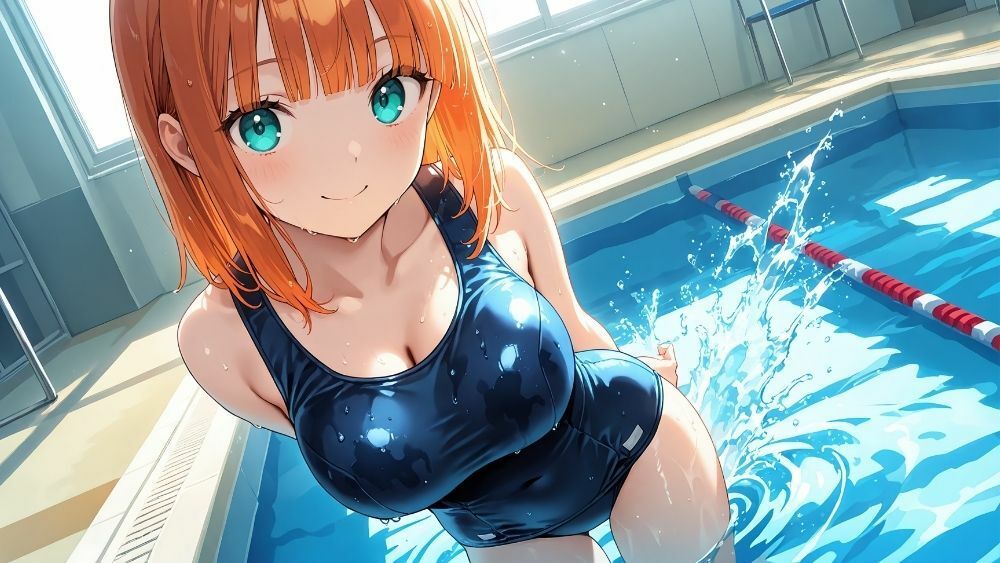 爆乳オレンジ黒髪水泳部が新人コーチと個別レッスン契約【4K】 サンプル4ページ目