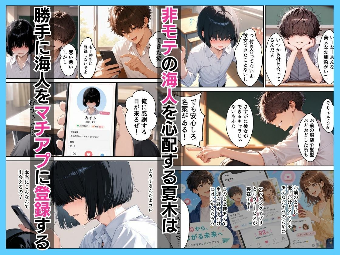 幼馴染ギャルにマチアプの予行練習を頼んだら中出し本気セックスした話 サンプル3ページ目