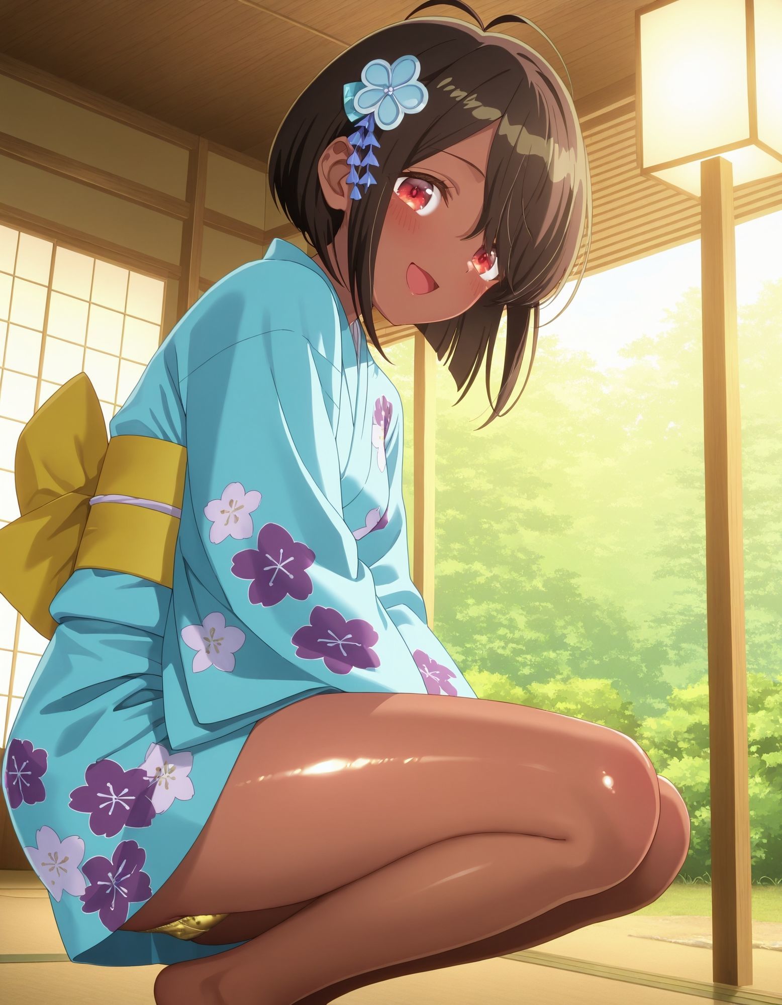 浴衣でパンチラ サンプル5ページ目