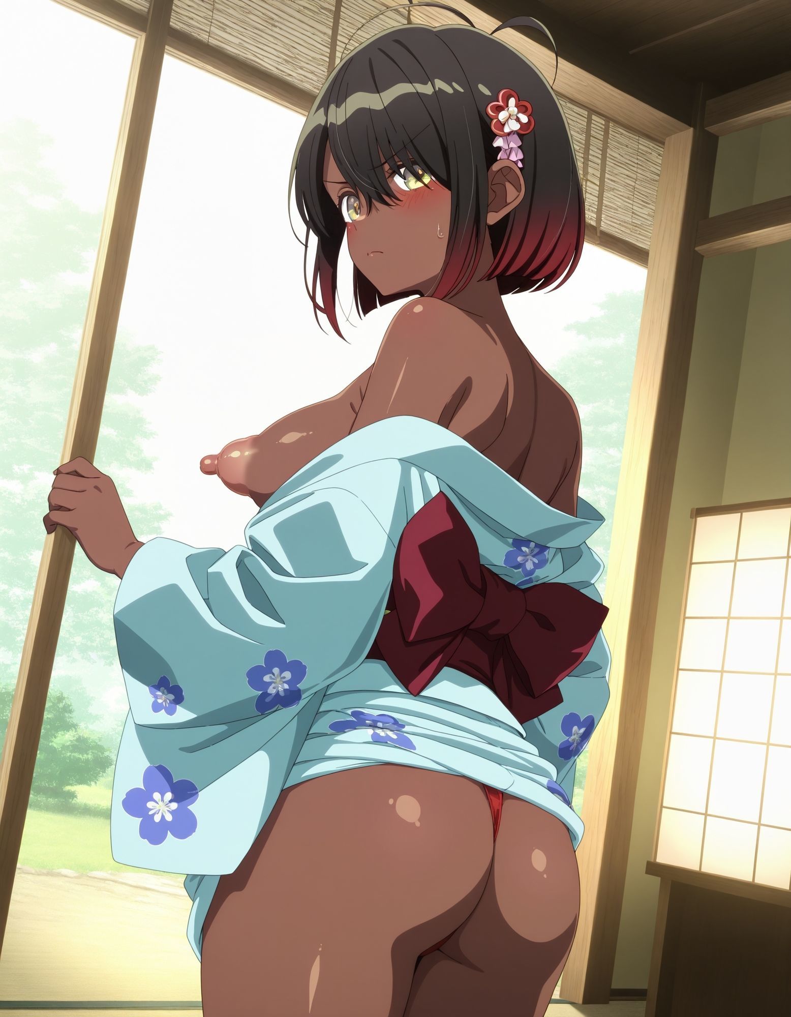 浴衣でパンチラ サンプル8ページ目