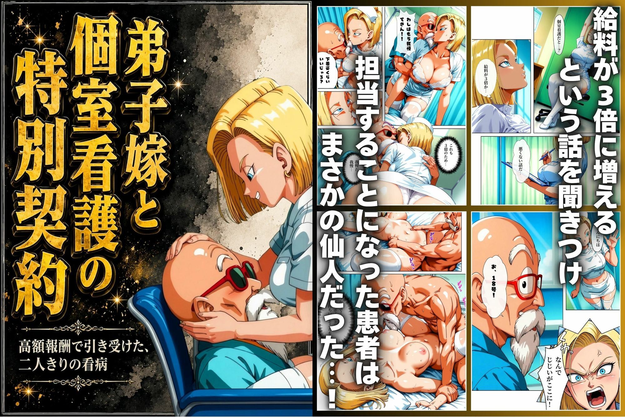 スケベ仙人 病院＆ナイトプールで亀覚醒 サンプル2ページ目
