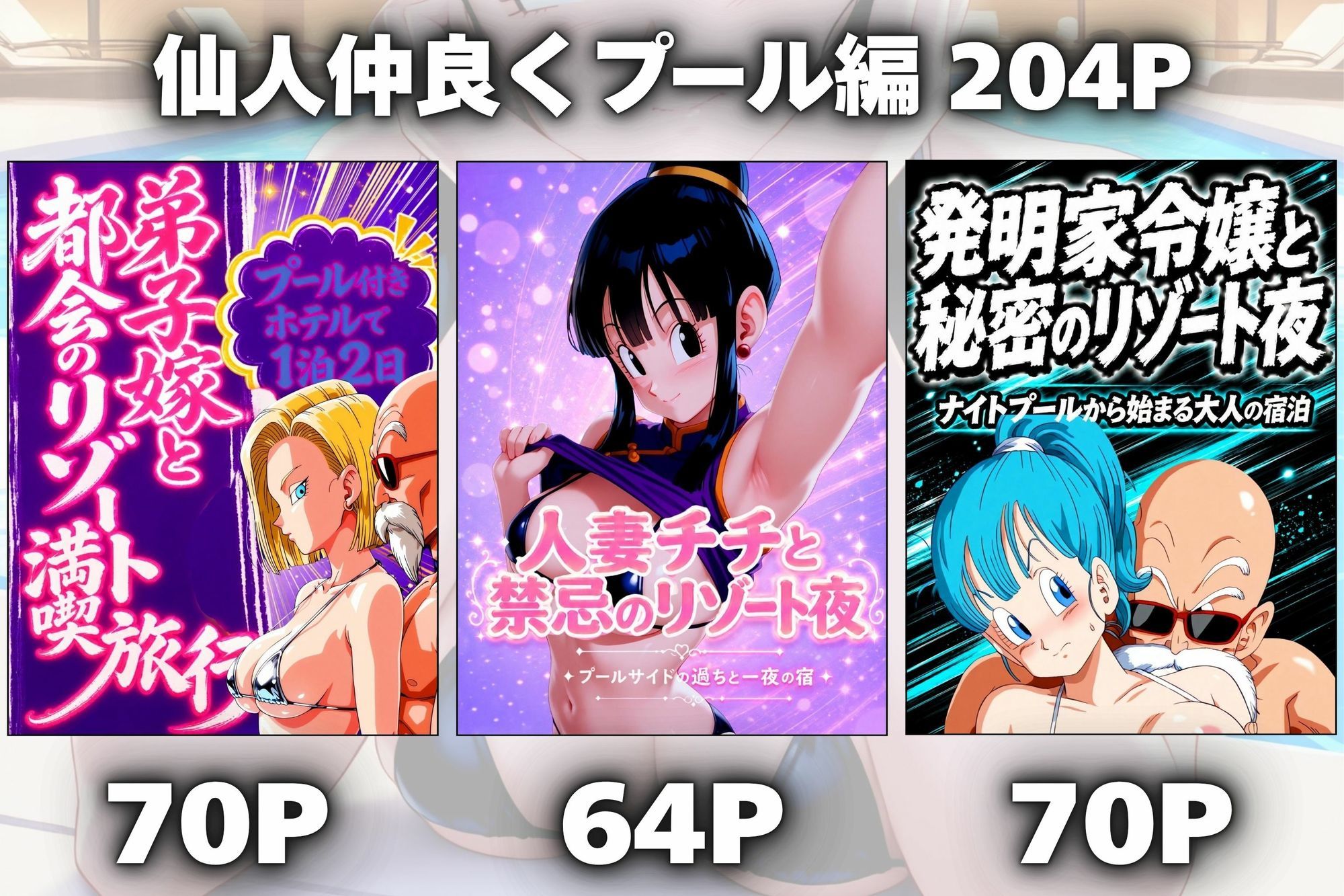 スケベ仙人 病院＆ナイトプールで亀覚醒 サンプル5ページ目