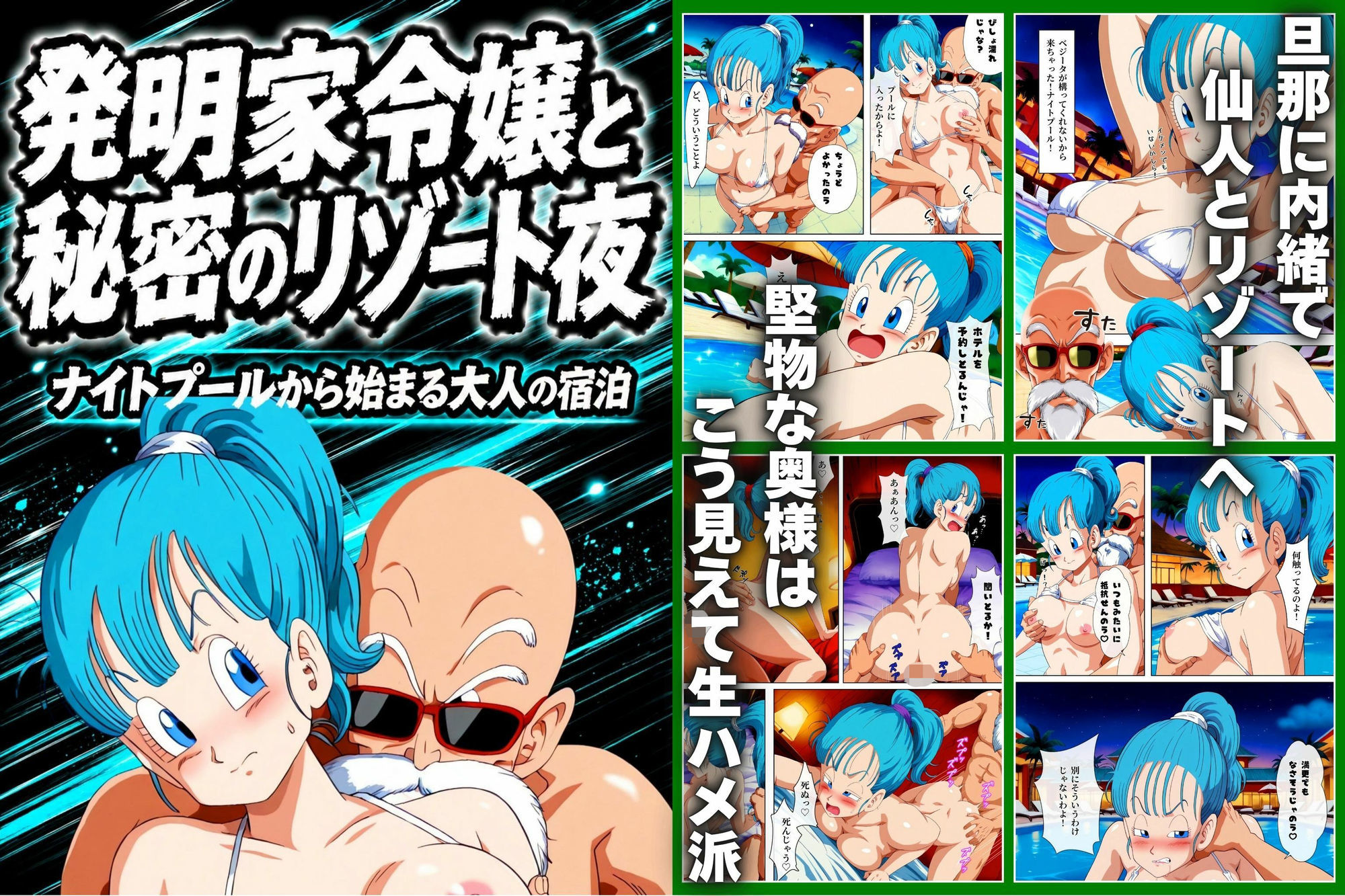 スケベ仙人 病院＆ナイトプールで亀覚醒 サンプル8ページ目