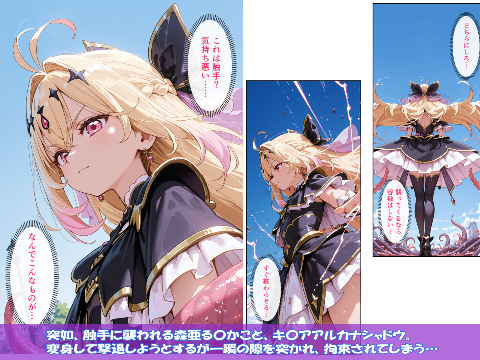 キ〇アアルカナシャドウ 大衆の前で快楽堕ち サンプル1ページ目