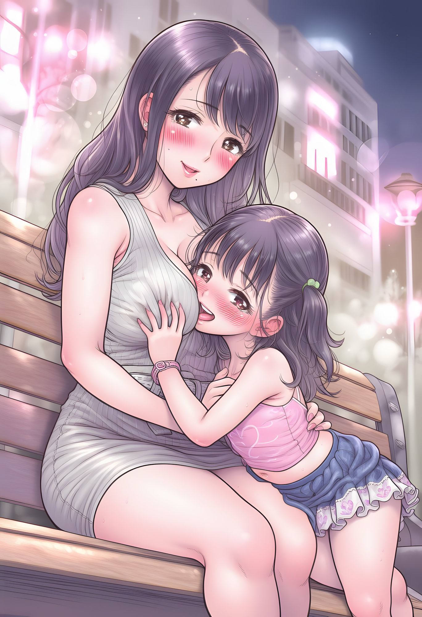 母娘レズCG集  母娘ぷれい  甘い夜の母娘物語 サンプル5ページ目